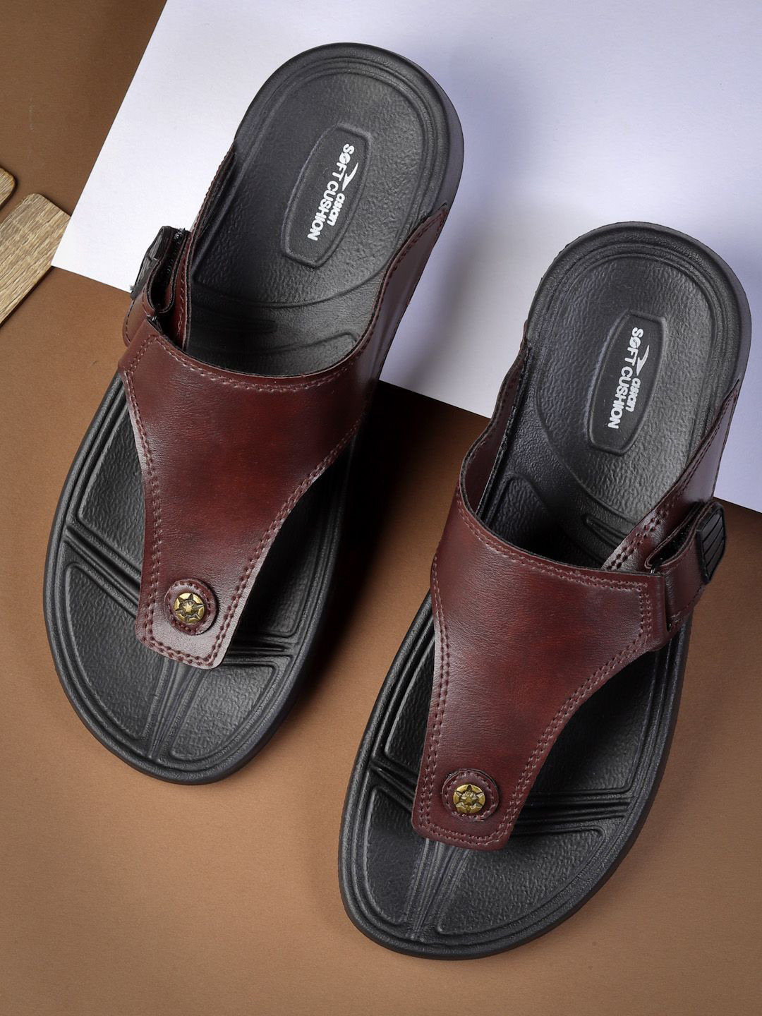 ASIAN Men Self Design Slip-On Slipper