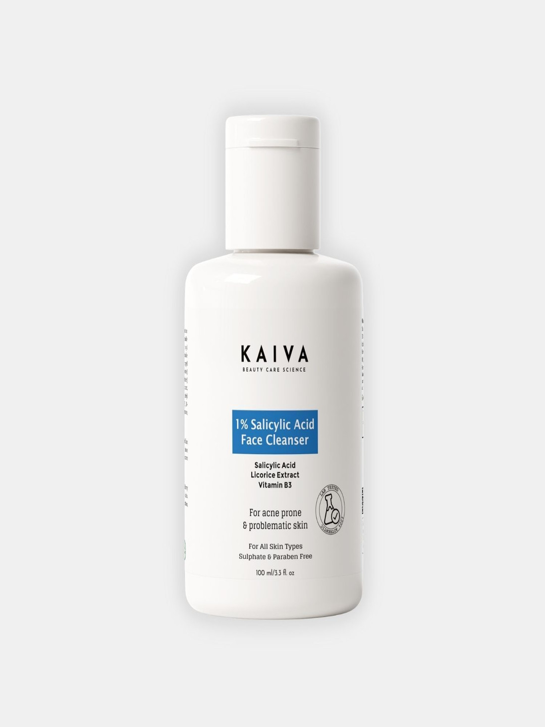 KAIVA 1% Salicylic Acid Face Wash With Glycolic Acid & Niacinamide - 100 ml