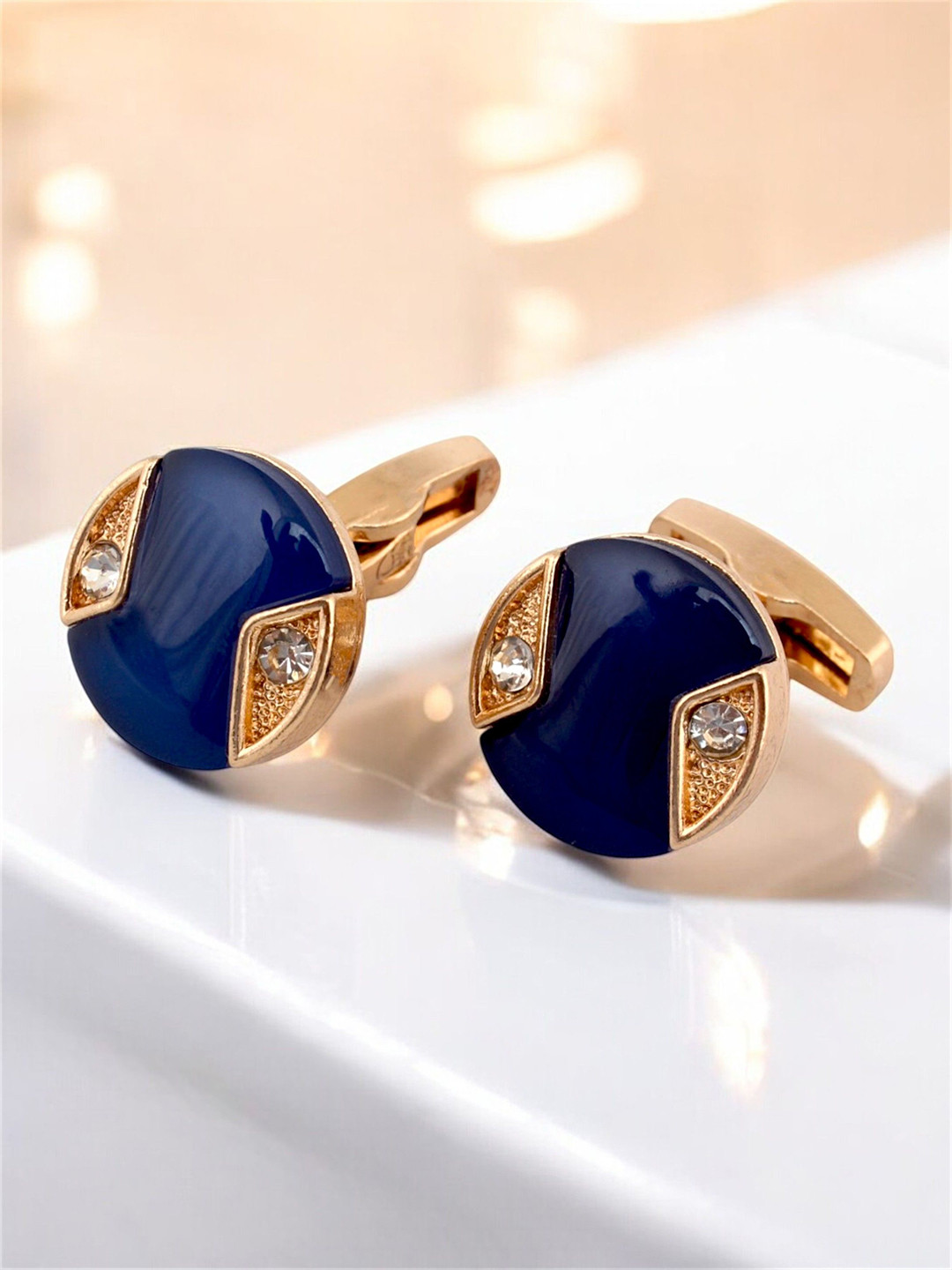 LUCKY JEWELLERY Men 18k Gold Plated Blazer Shirt Sleeve Button Cufflink