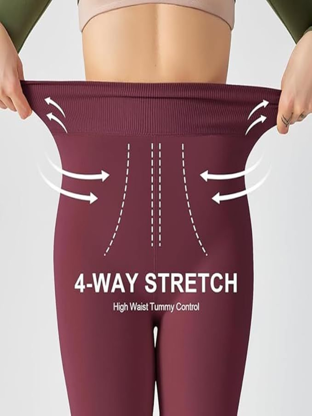 BRACHY Women High Rise Fleece Winter Thermal Bottoms