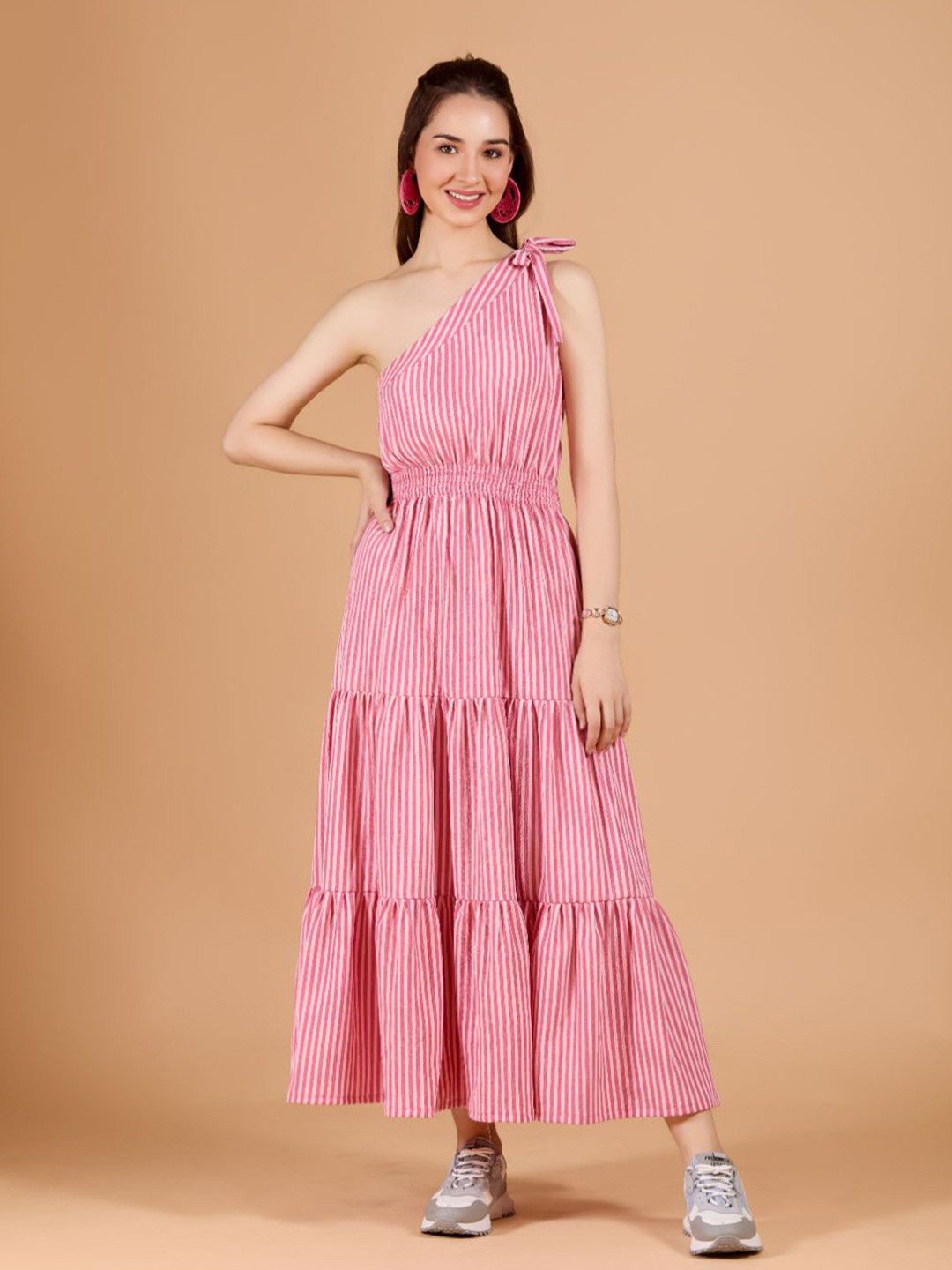DressBerry Women Striped Ankle-Length Dress