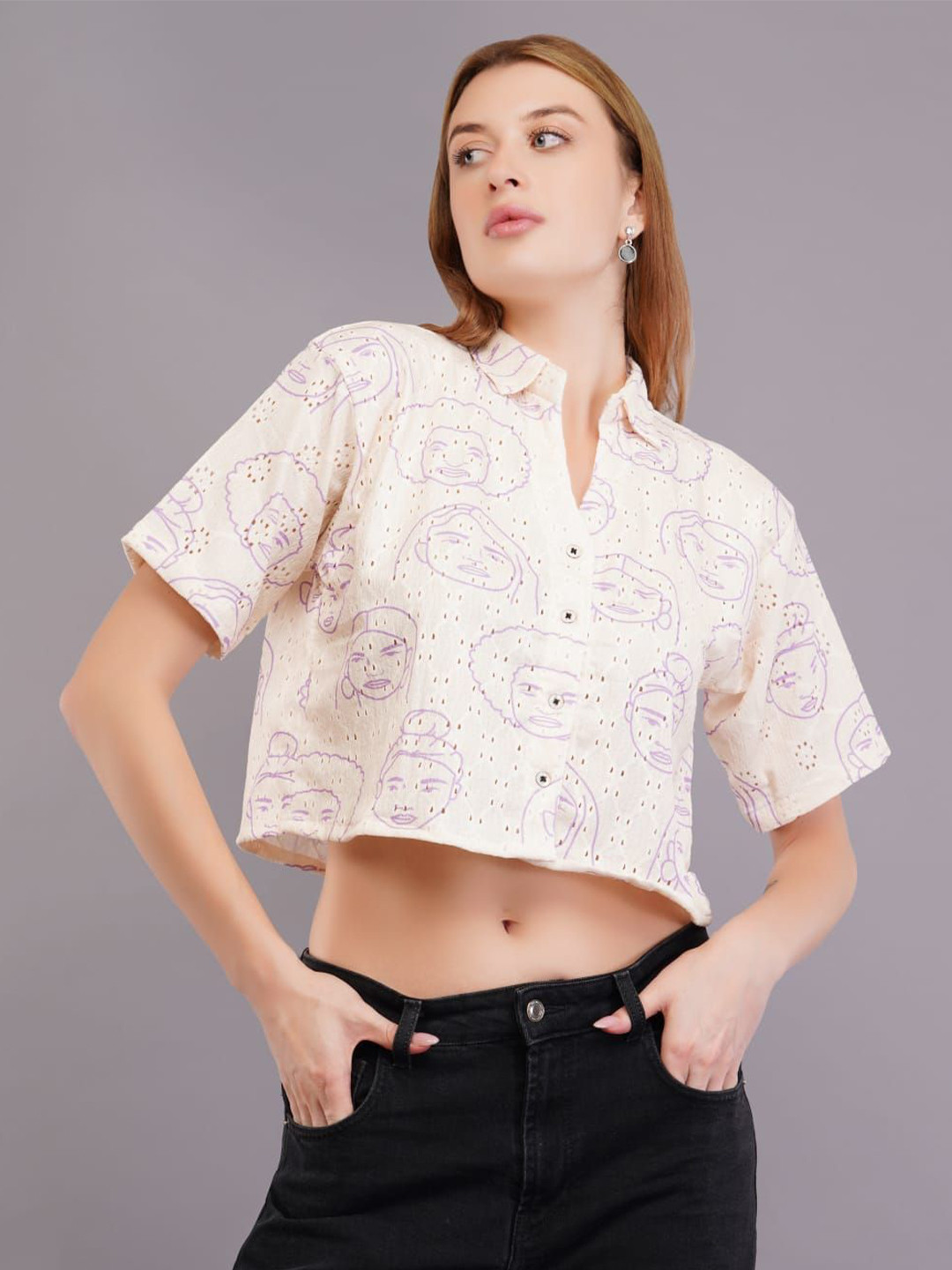 HIGH BUY Women Smart Floral Opaque Casual Shirt