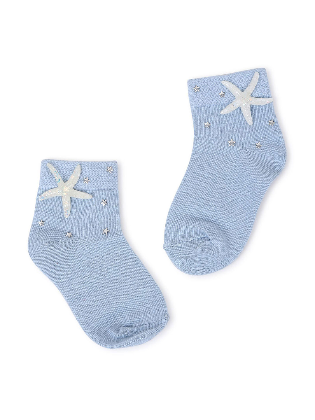 TIPY TIPY TAP Kids Star Fish Embellished Ankle-Length Socks