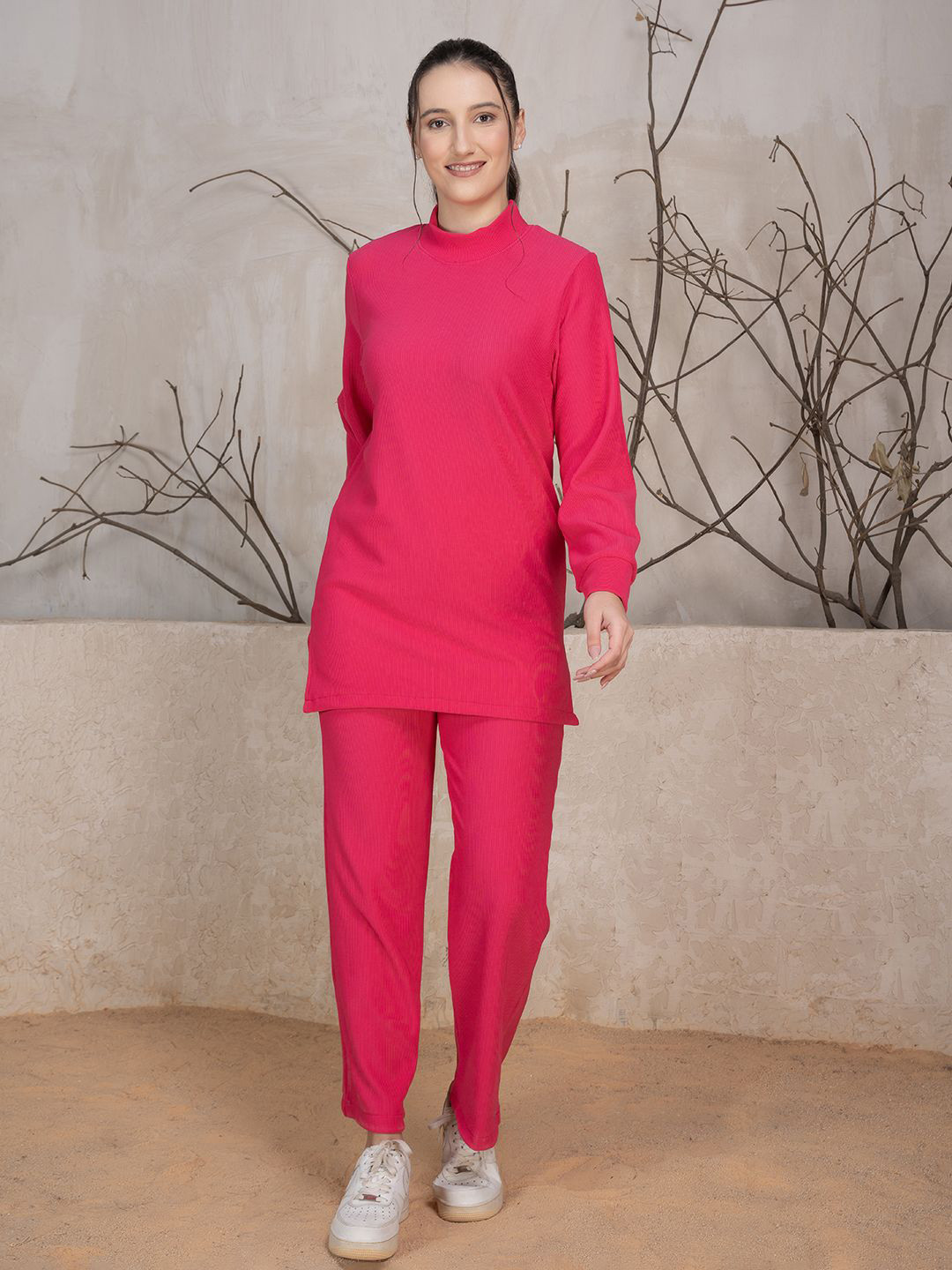 SANASH Collection Ribbed Winter Co-Ords Set With Trouser