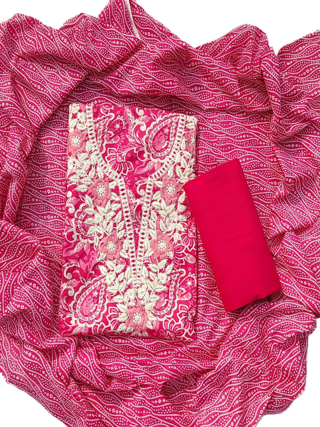 GC 80 BY GAURI COLLECTION Embroidered Pure Cotton Unstitched Dress Material