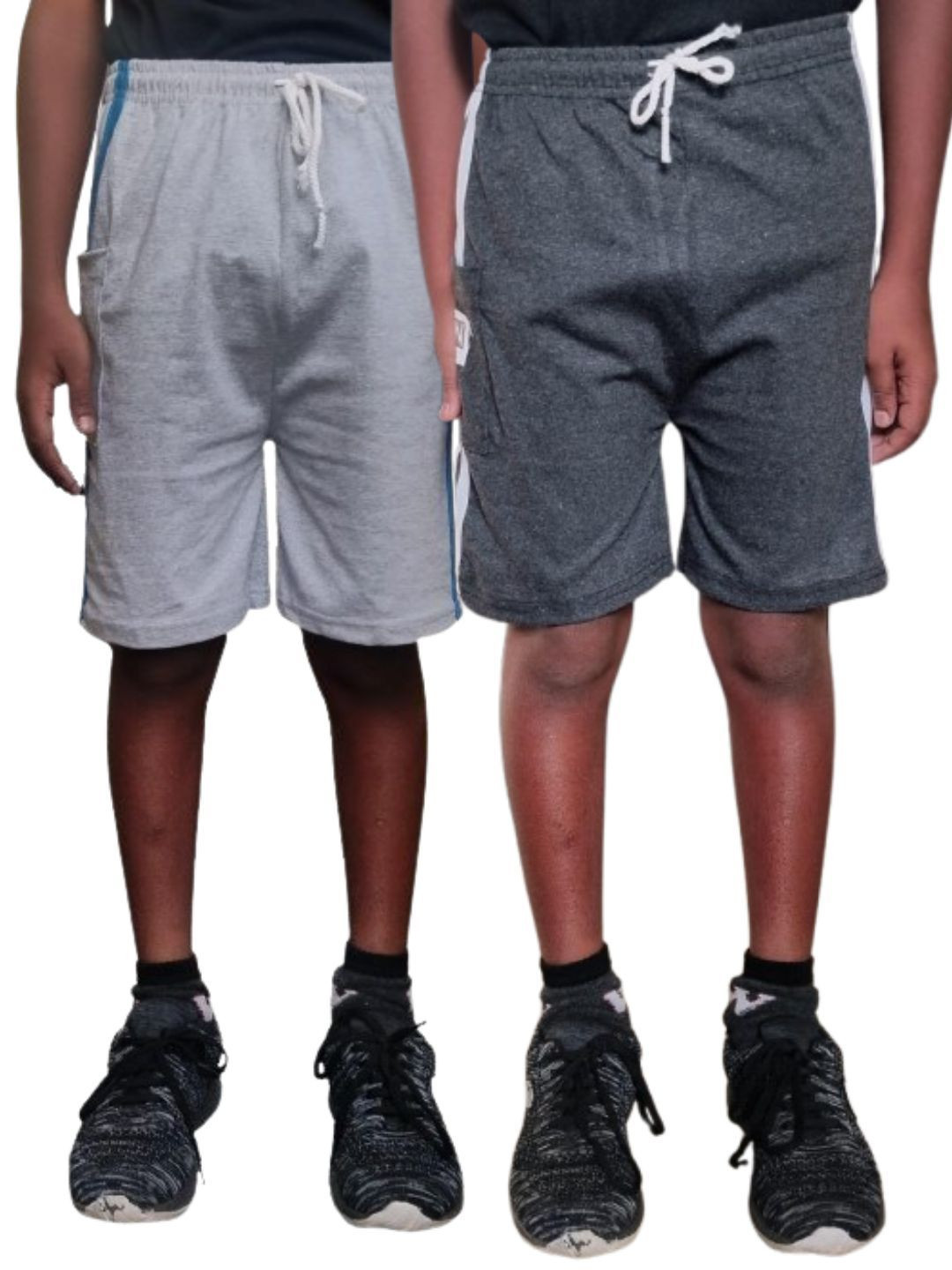 Seyor Boys Pack Of 2 Striped Pure Cotton Regular Shorts