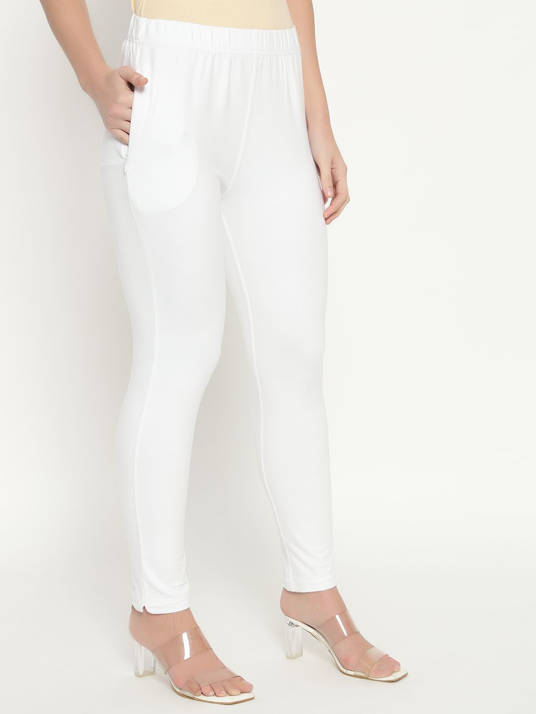 POSE CASUALS Women Relaxed High-Rise Wrinkle Free Pure Cotton Regular Trousers
