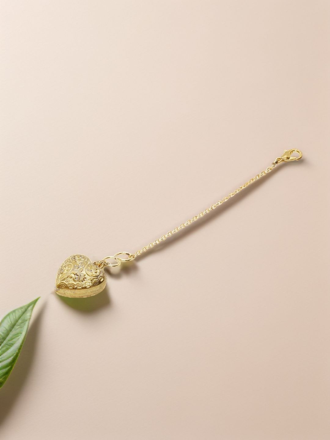 DUGRISTYLE Gold-Plated Kundan Studded Zar-E-Sheesham Watch Charm