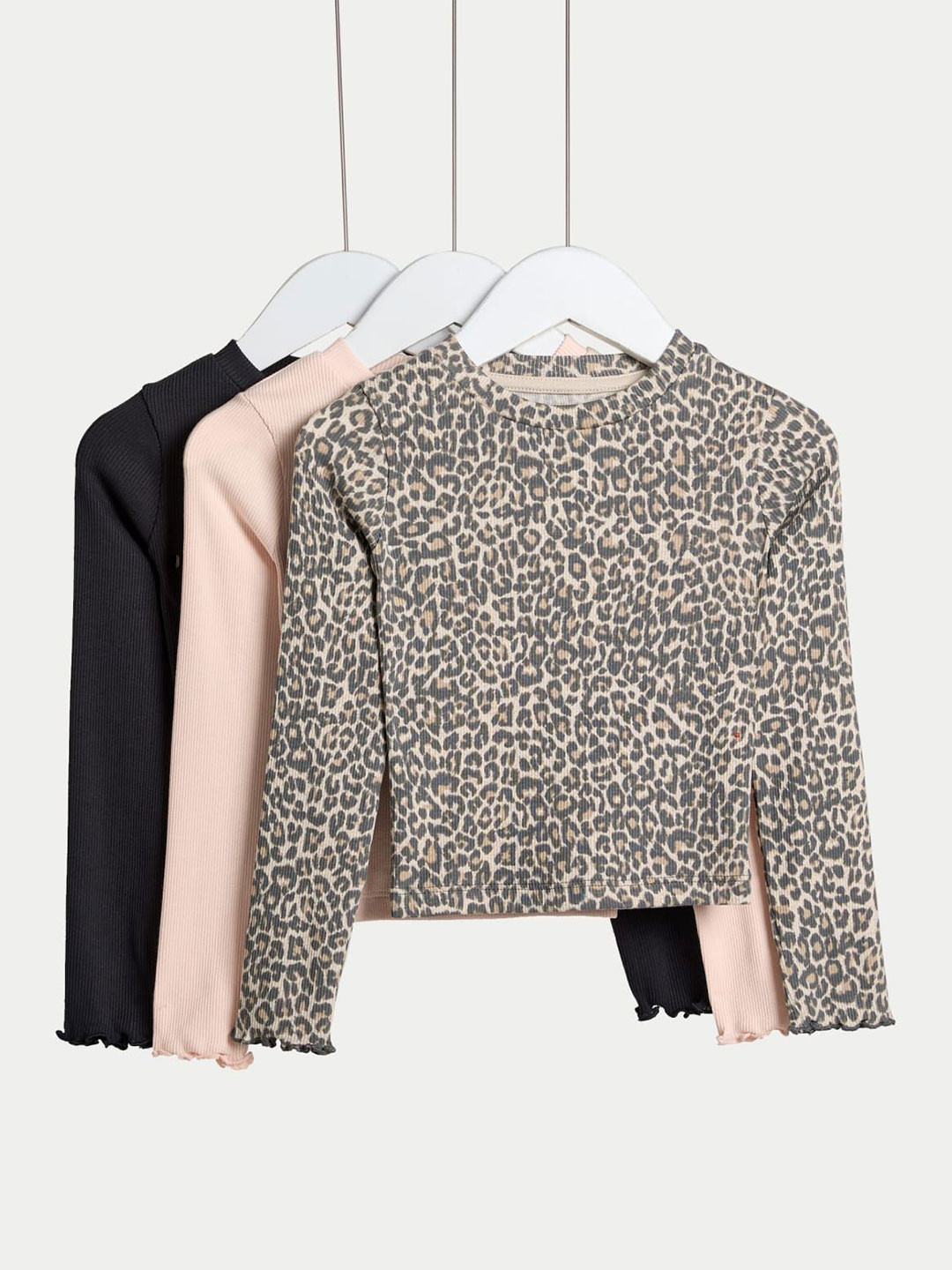 Marks & Spencer Girls Pack of 3 Animal Printed Cotton A-Line Top