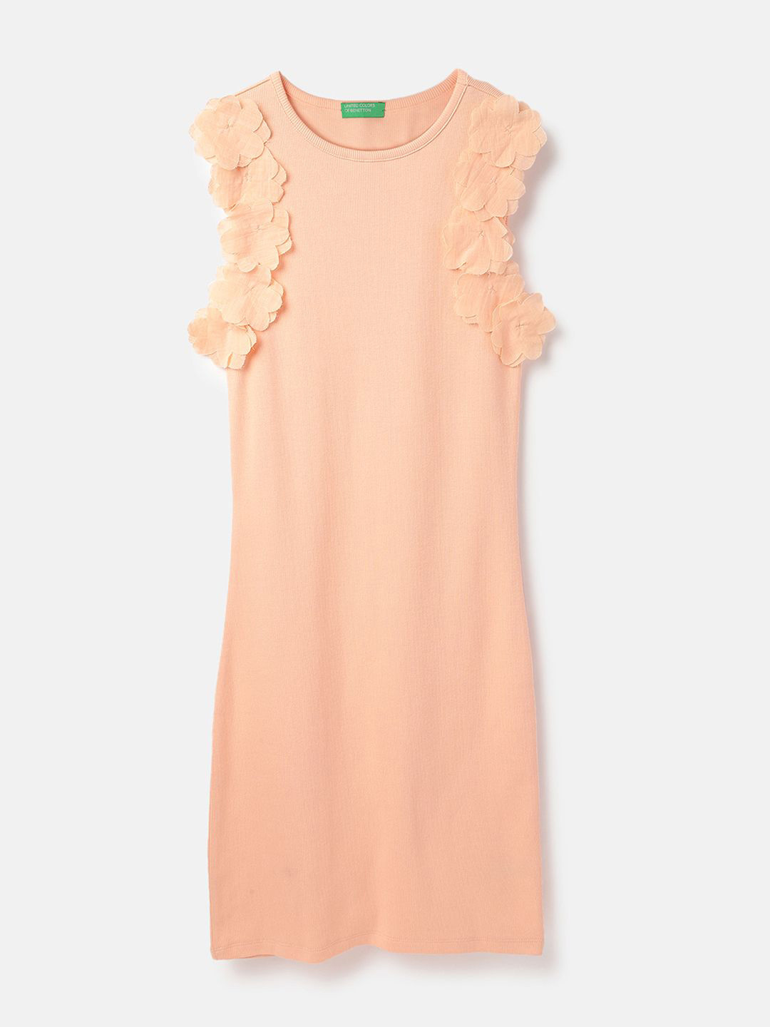 United Colors of Benetton Girls Floral Applique A-Line Dress