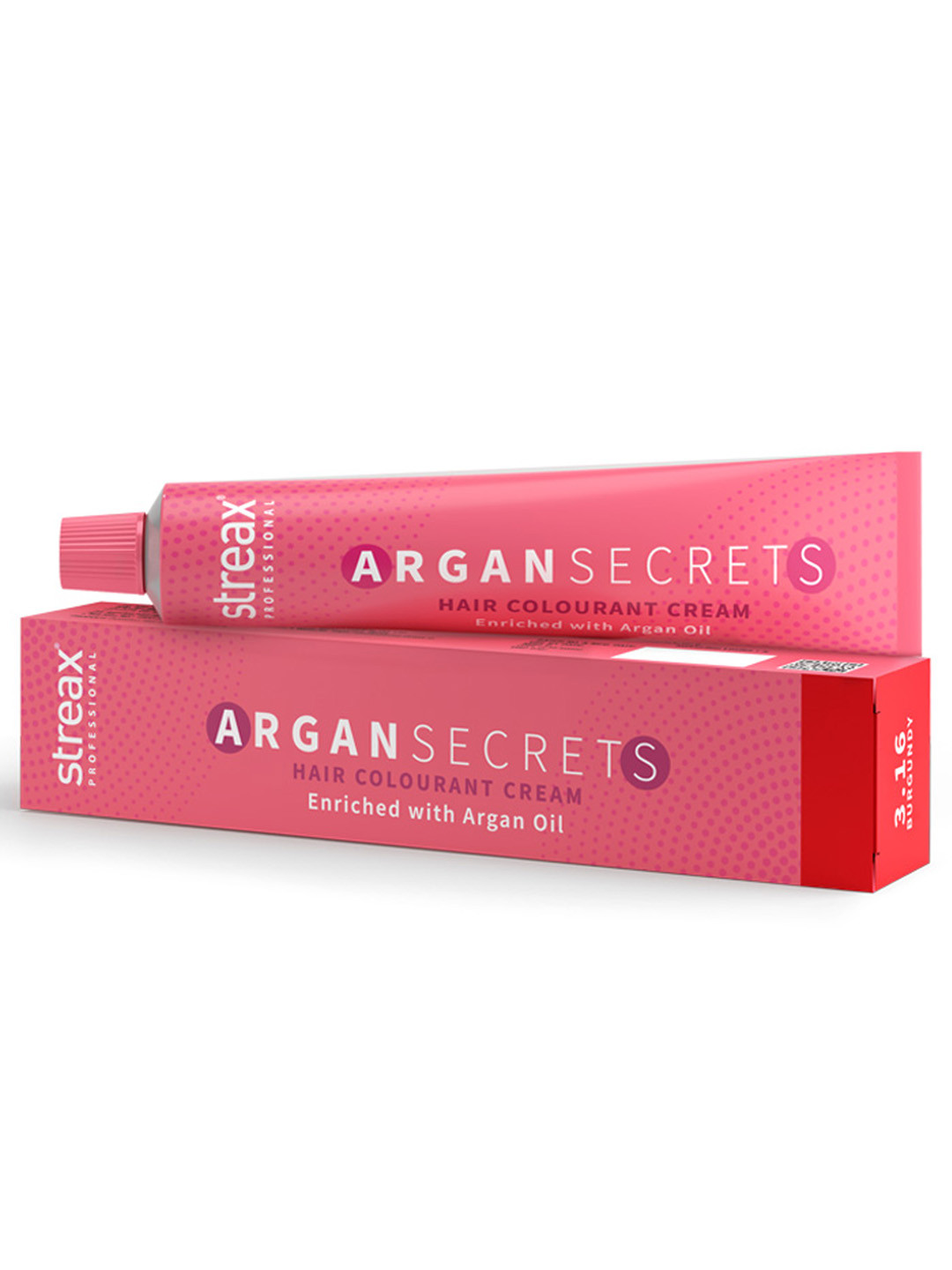 Streax Professional Argan Secrets Permanent Hair Colourant Cream 90g - Burgundy 3.16