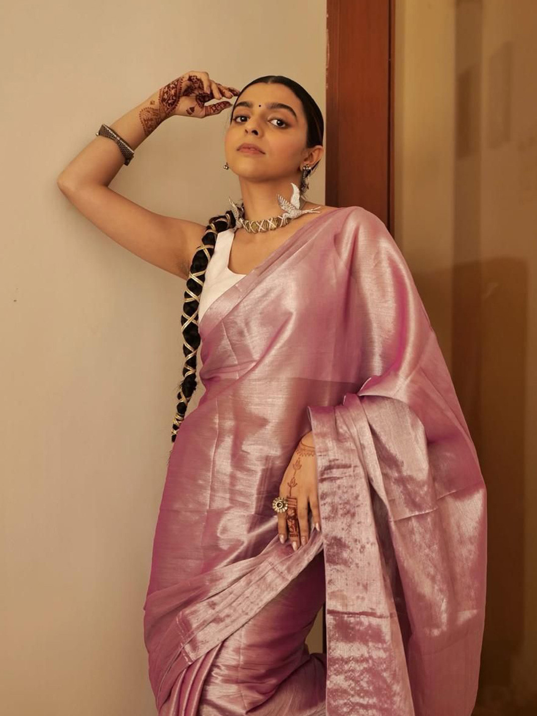 Ruuprekha Tissue Fusion Tussar Saree
