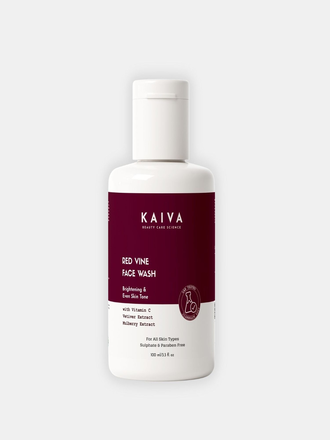KAIVA Red Vine Face Wash With Vitamin C & Mulberry Extract  For Sun Protection - 100 ml