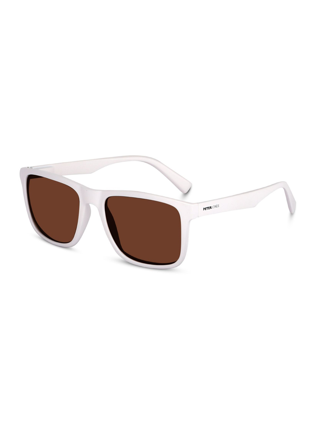 Peter Jones Eyewear Unisex Square Sunglasses with Polarised Lens PO6088W-White