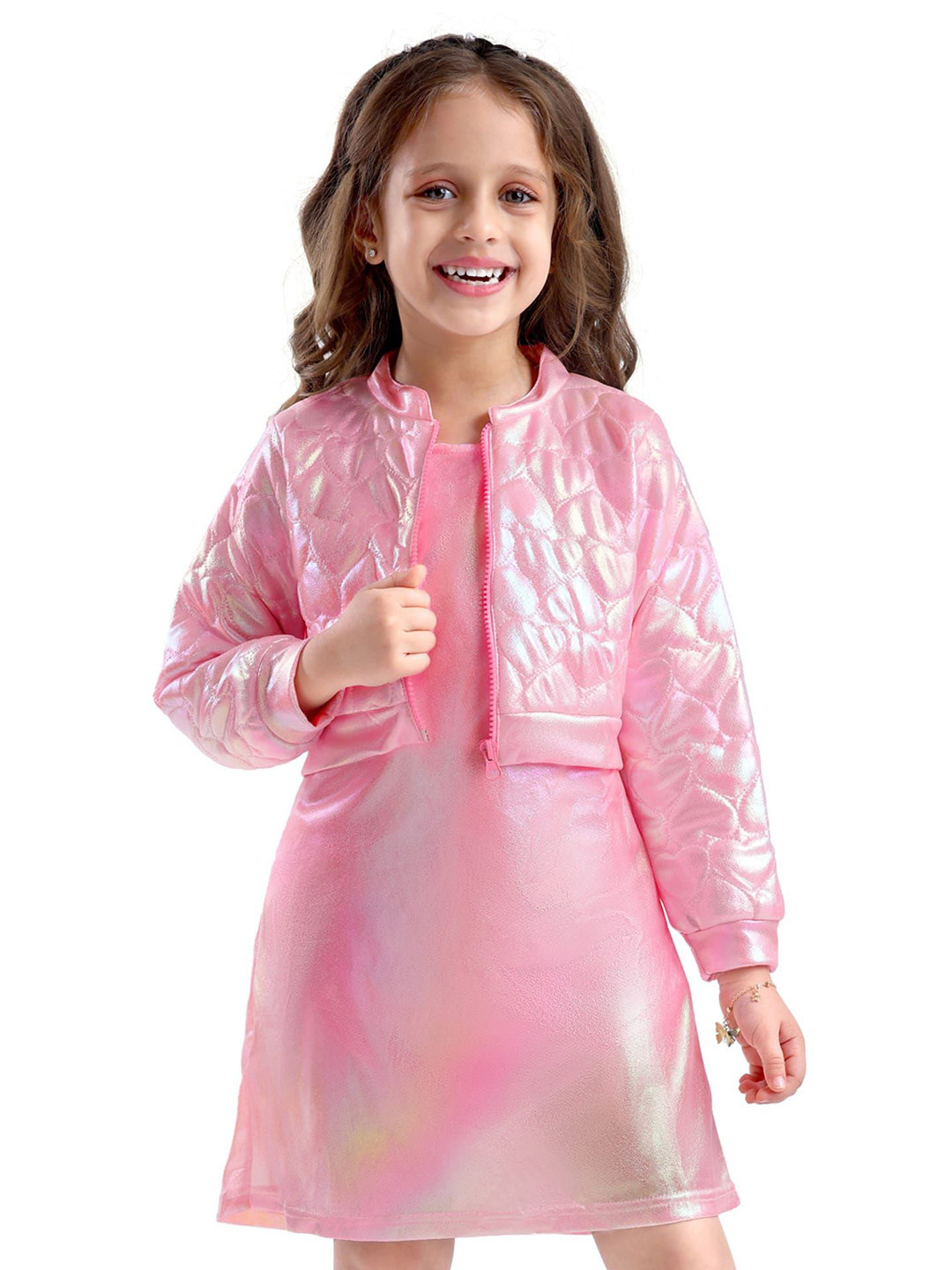 Hola Bonita Girls A-Line Dress with Jacket