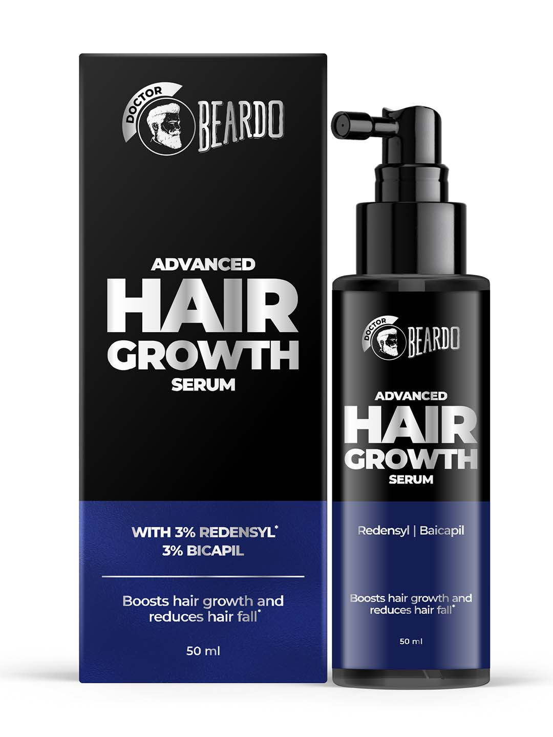 BEARDO Men Advanced Hair Growth Serum With 3% Redensyl Anagain & 3% Bicapil - 50ml