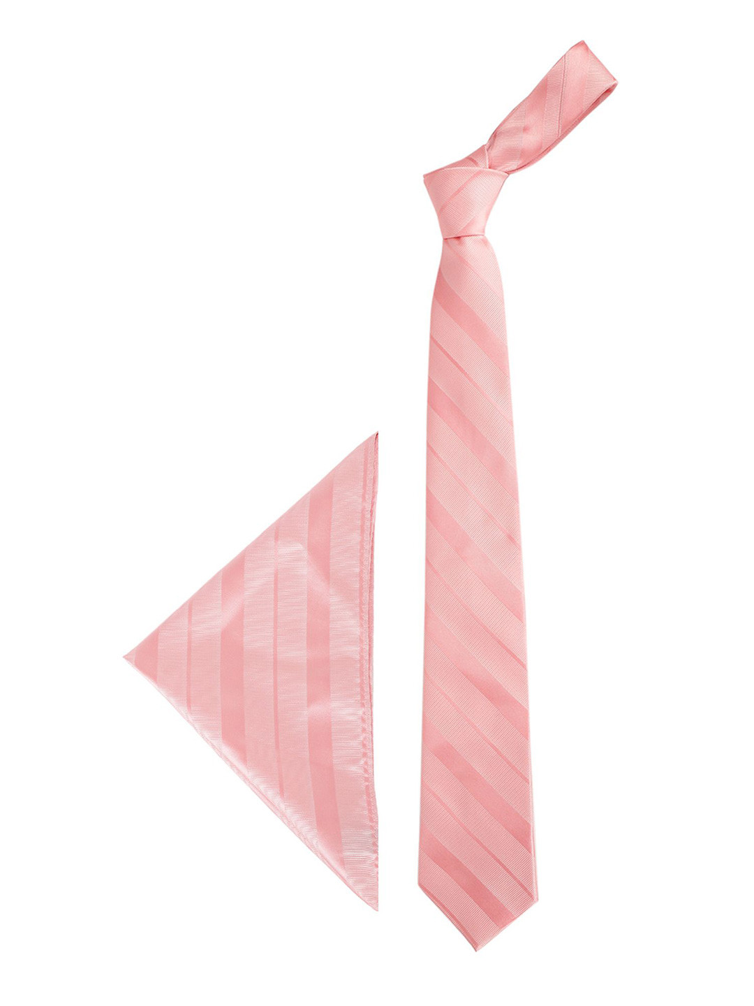 Tossido Men Striped Necktie & Pocket Square Gift Set Comes with a box