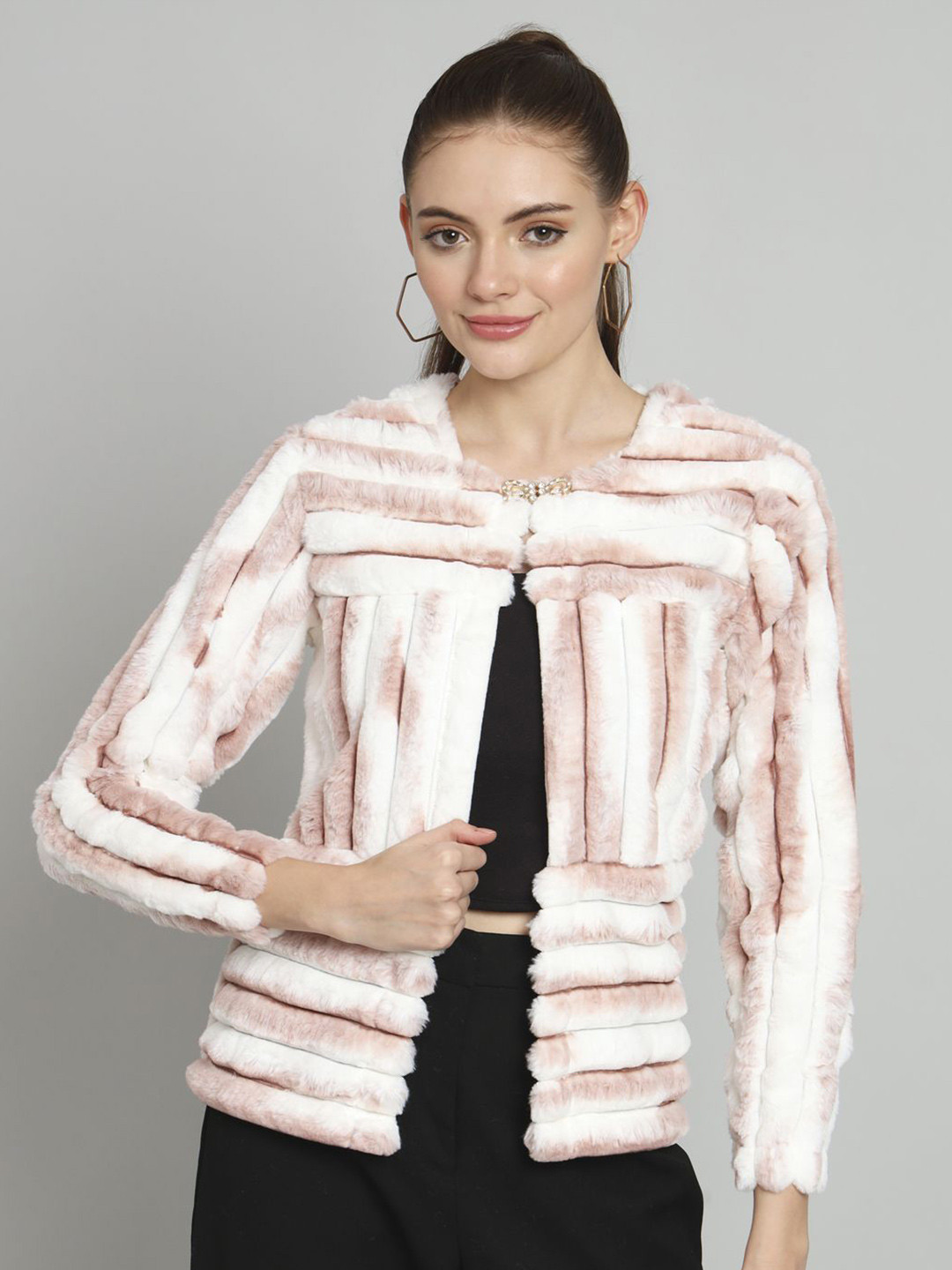 Chemistry Tie and Dyed Woollen Open Front Shrug