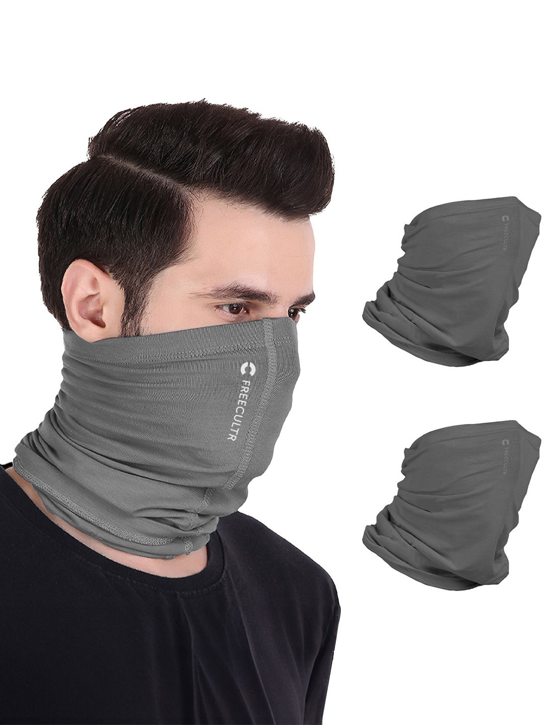 FREECULTR Unisex Bamboo Bandana For Men & Women Soft & Durable Bandana - Iron Charcoal P3