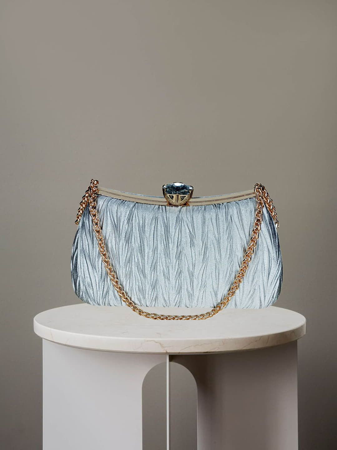 Esmoda Tinsel Frame Purse Clutch