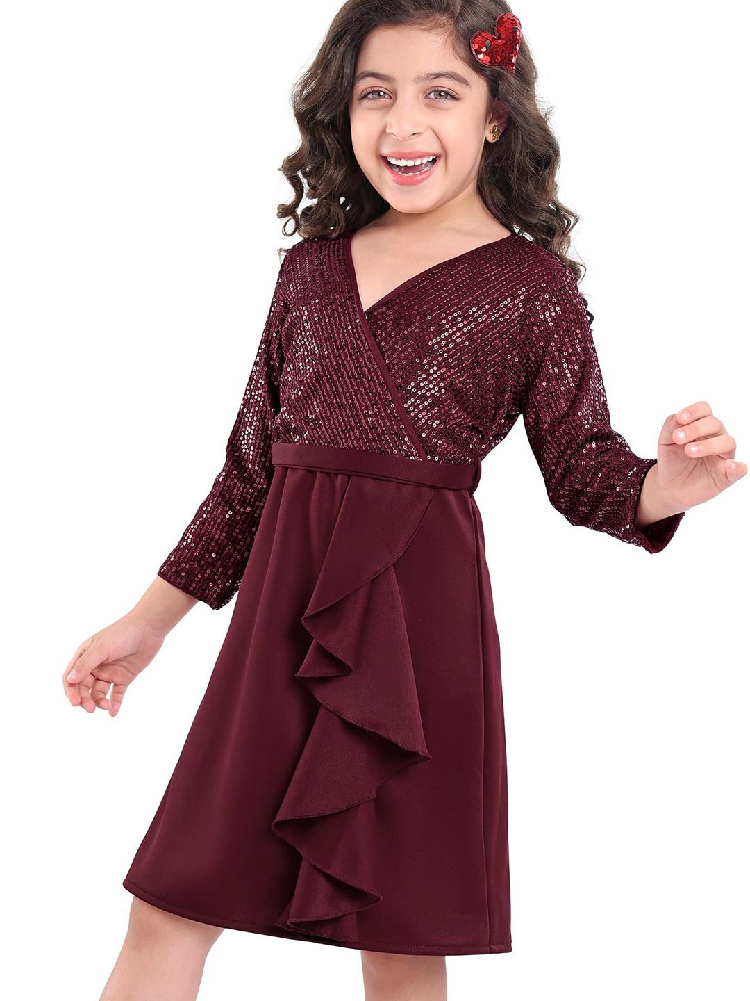 Hola Bonita Girls V-Neck A-Line Dress