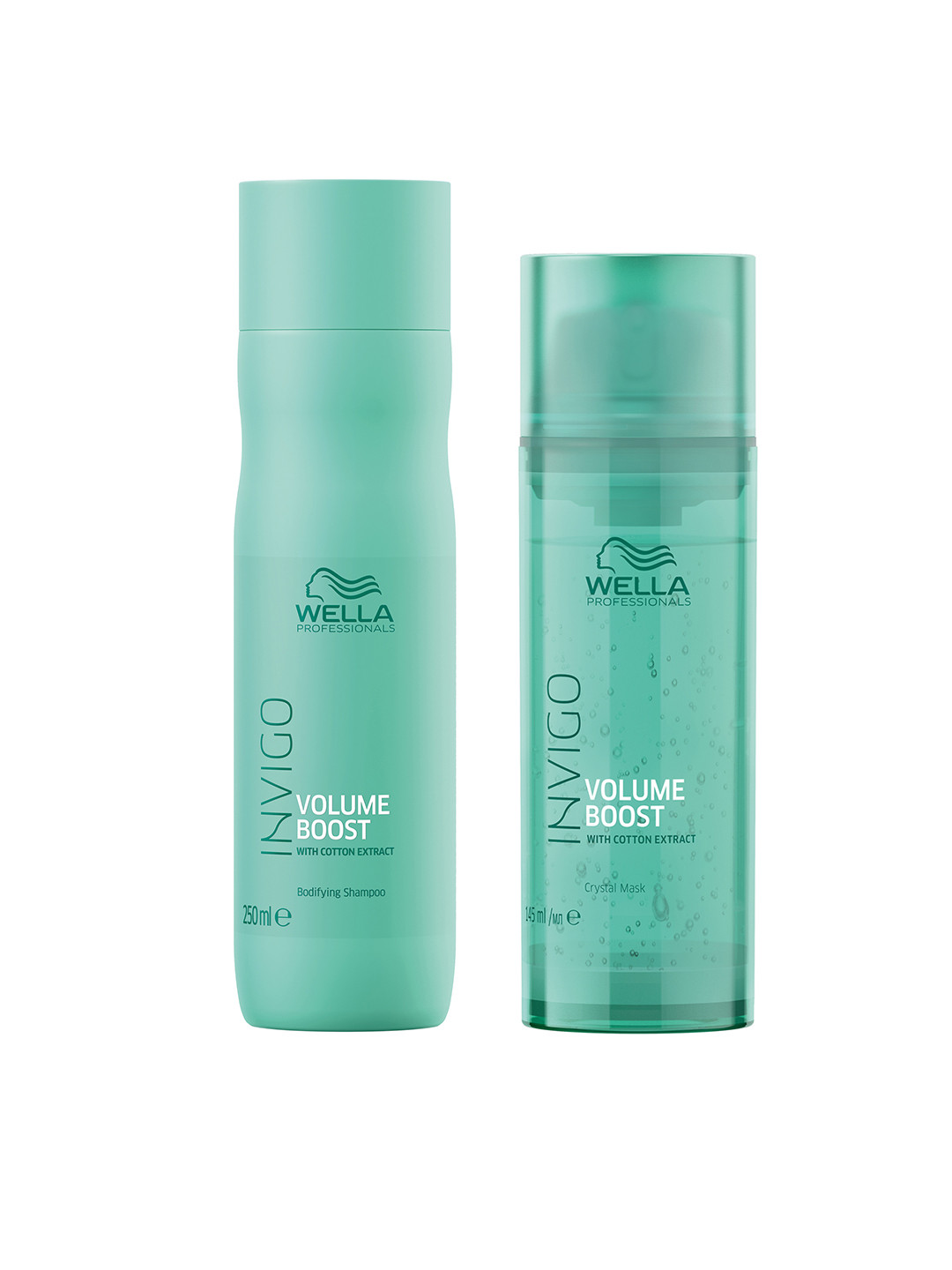 WELLA PROFESSIONALS Set Of 2 Invigo Volume Boost Crystal Mask 145 ml & Shampoo 250 ml