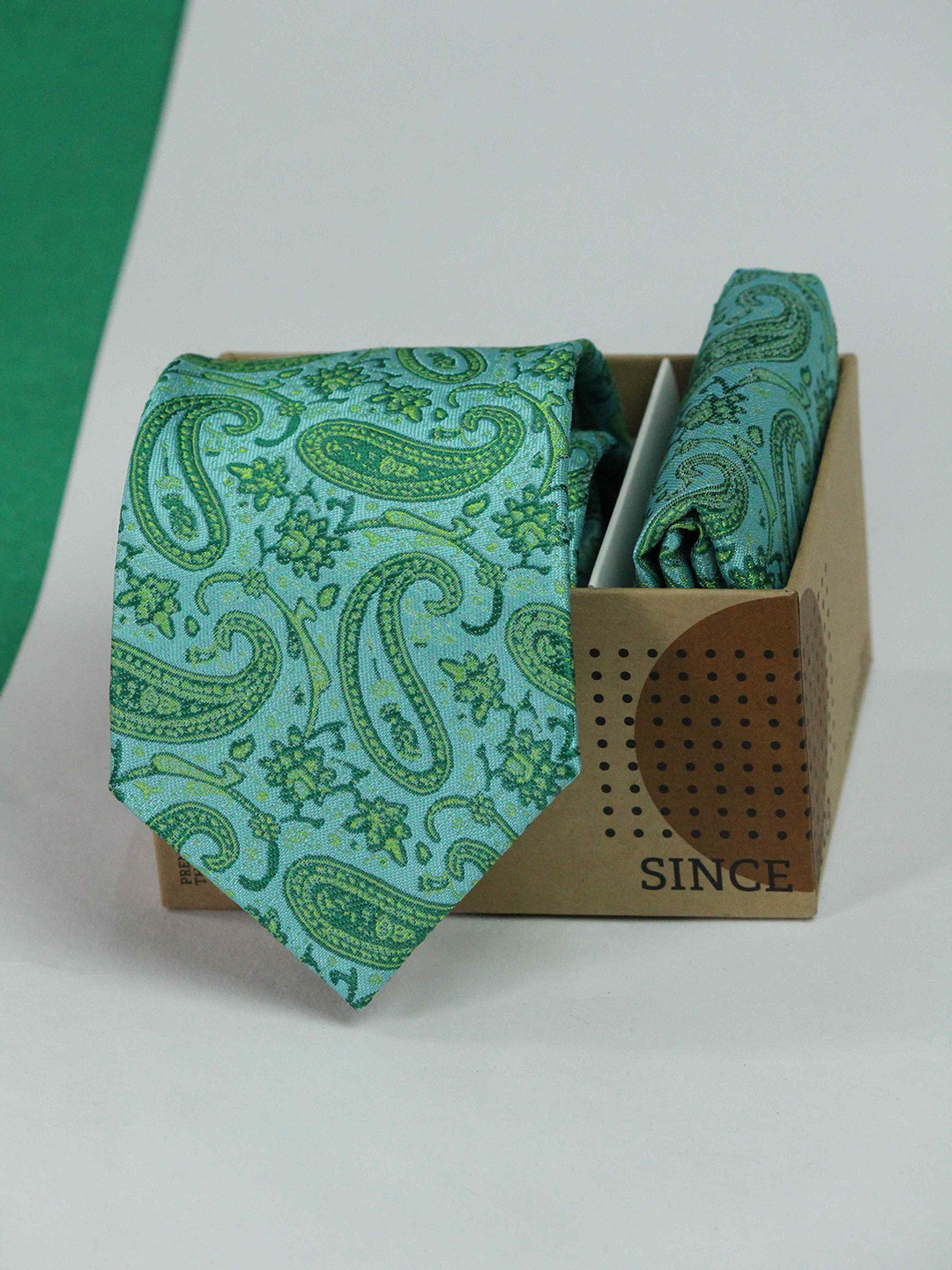 Tossido Men Paisley Necktie & Pocket Square Gift Set Comes with a box