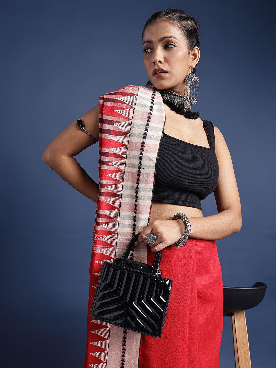 Taavi Dhaniakhali Cotton Saree With Blouse Piece