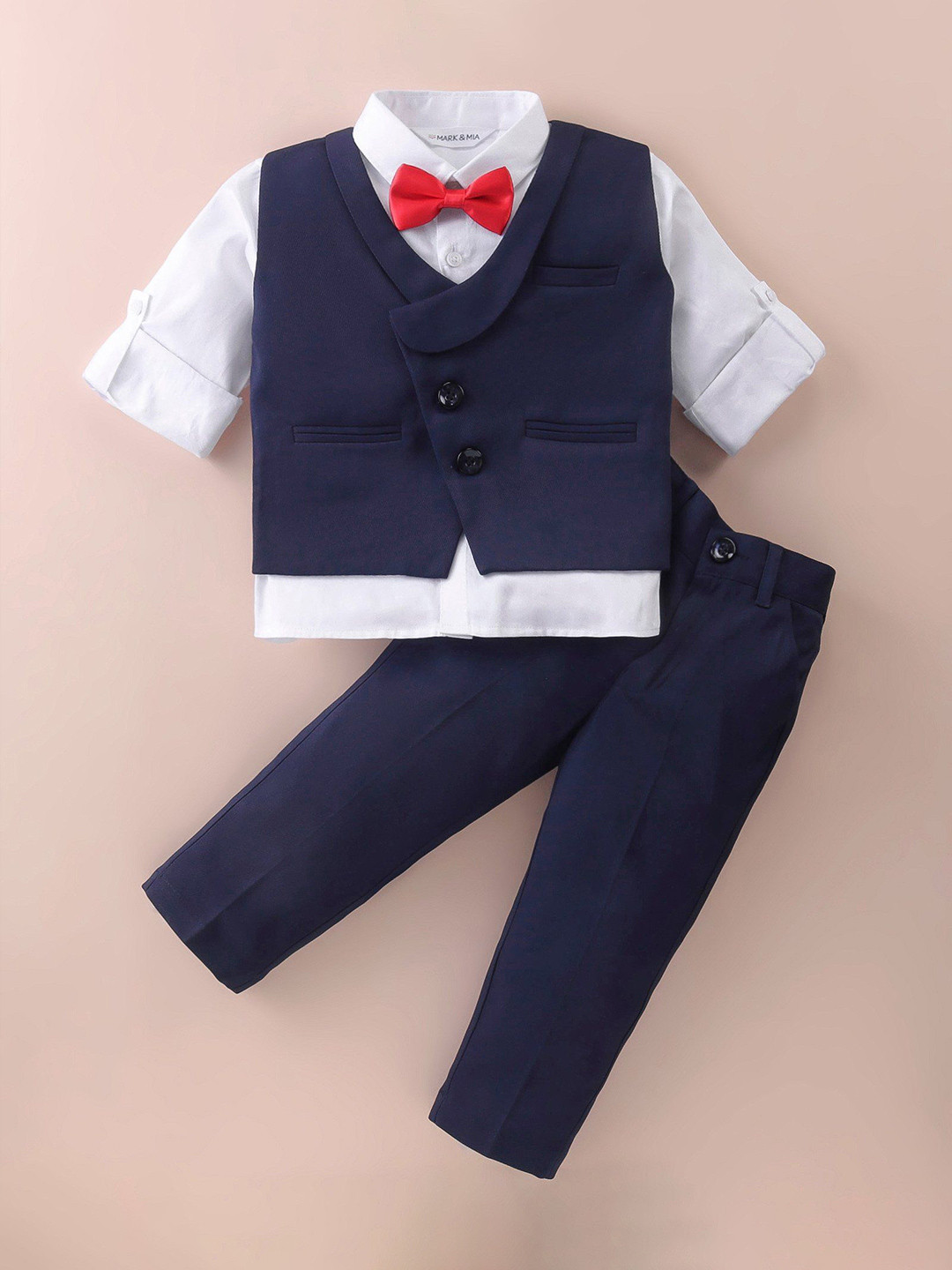 Mark & Mia Boys Single Breasted Shawl Collar 3-Piece Suit