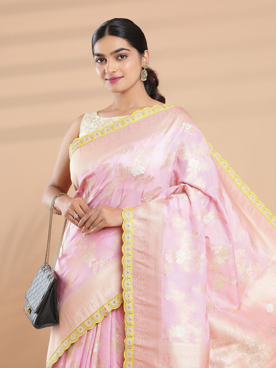 Kalyan Silks Floral Silk Blend Saree