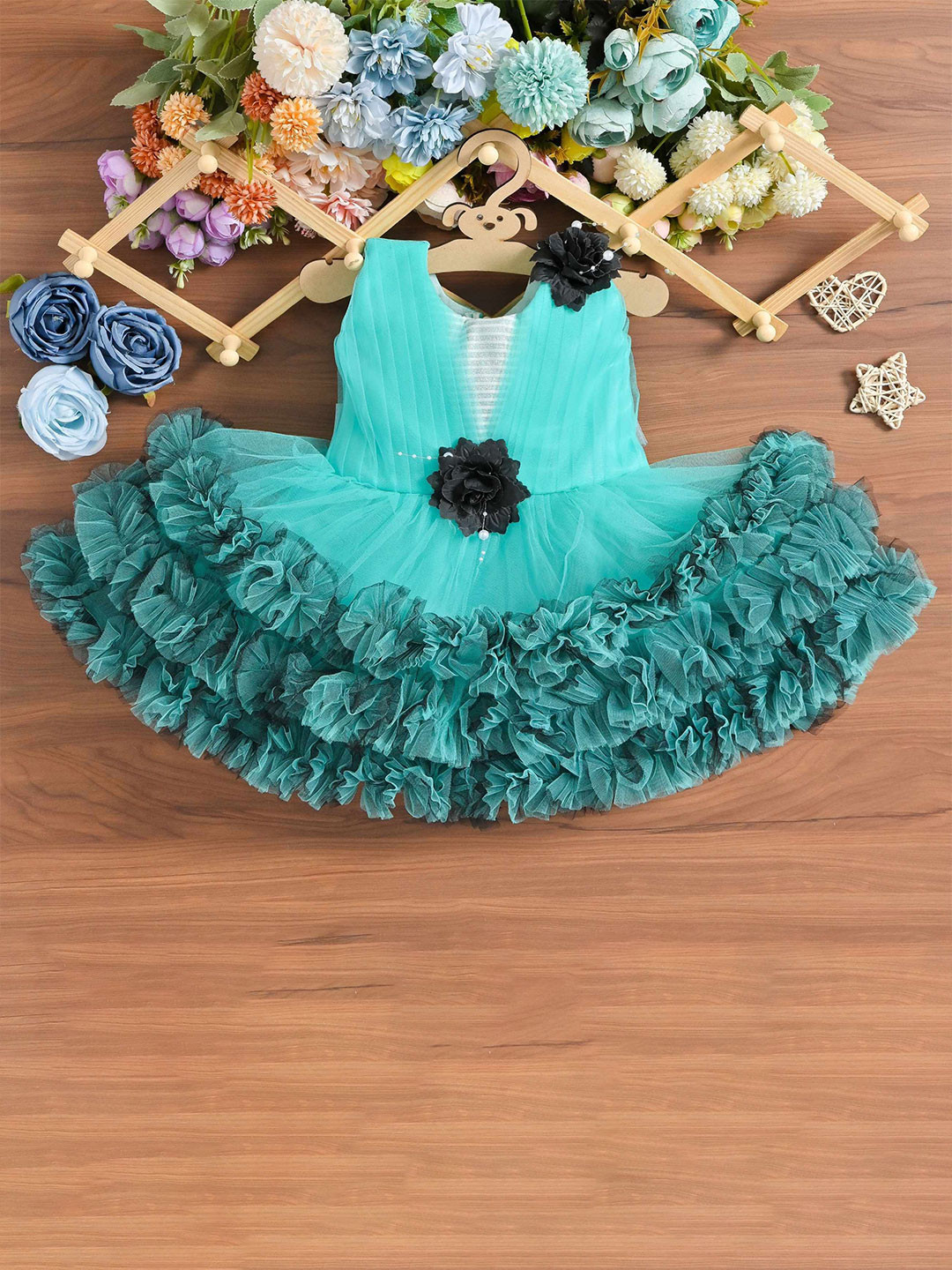 BARKAT DESIGNING PLANET Net A-Line Dress