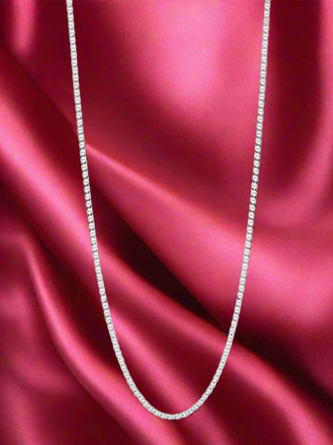 Nipura 925 Sterling Silver Rhodium-Plated Classic Minimal Cable Link Chain