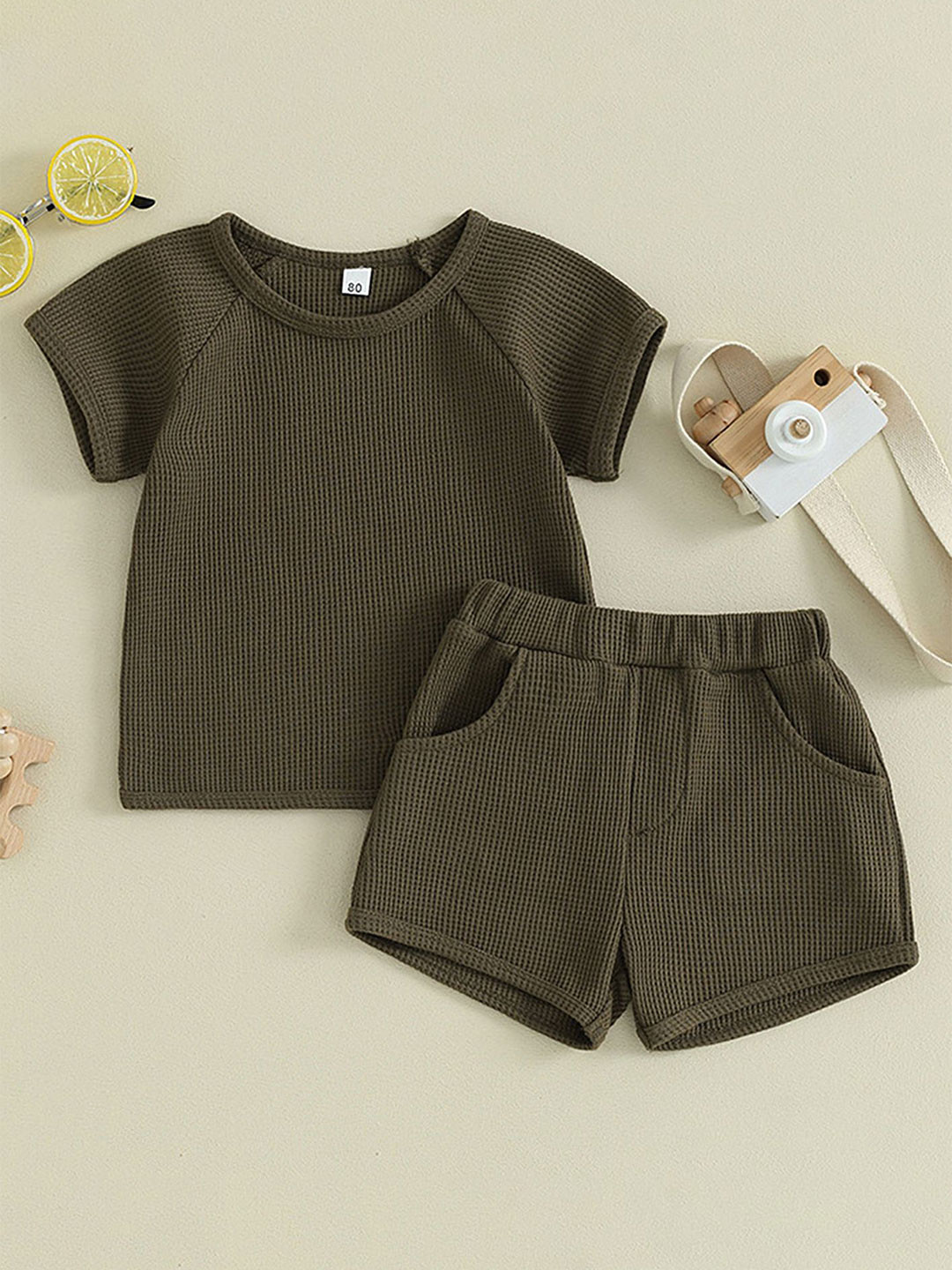LULU & SKY Boys Round Neck Pure Cotton T-Shirt With Shorts