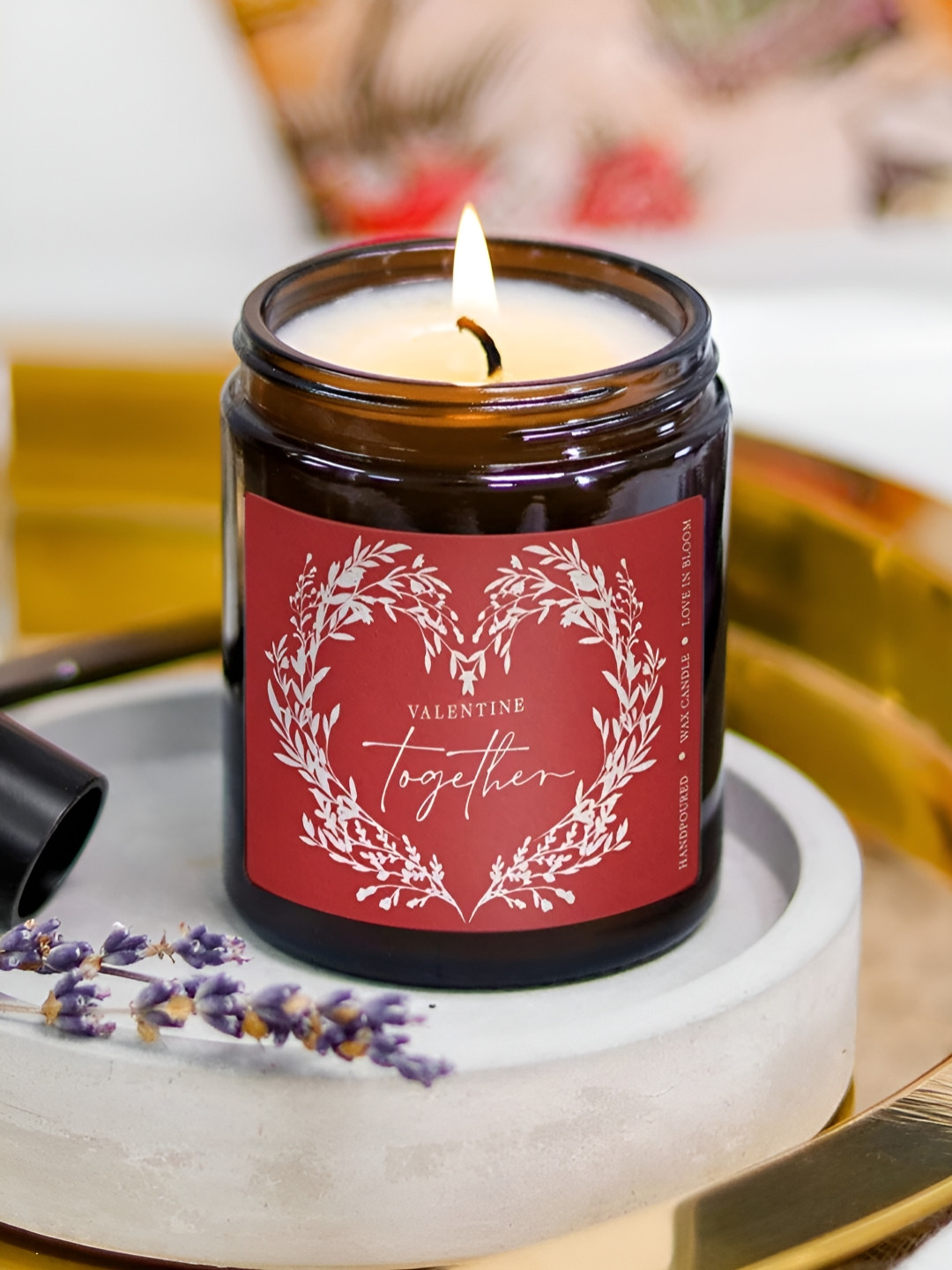 Aromatic Fables Valentines Harmony United Hearts Grape Solid Round Regular Jar Candles