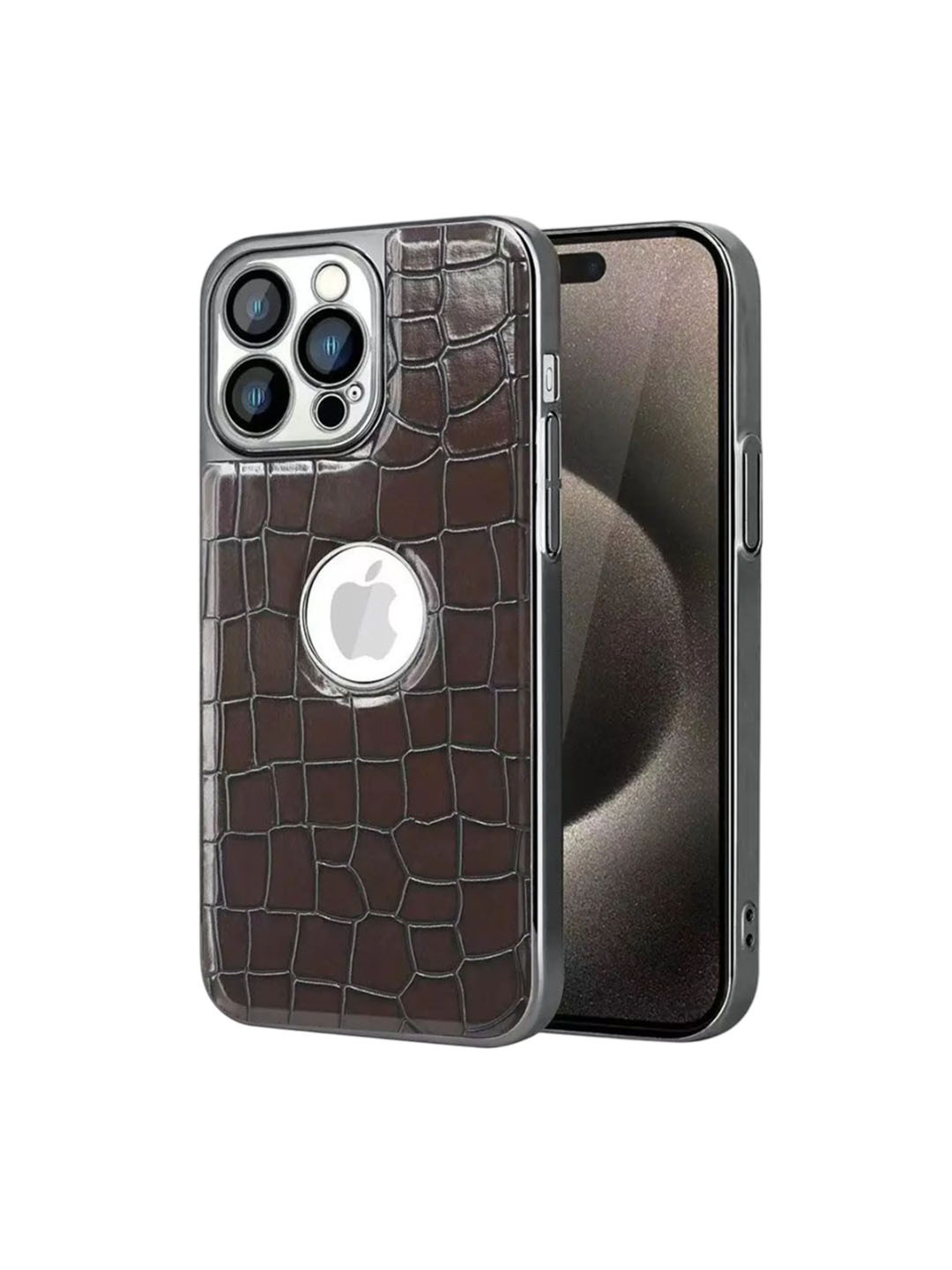 Luxury Kase LK104 Textured iPhone 13 Pro Artificial Leather Camera Lens Back Case