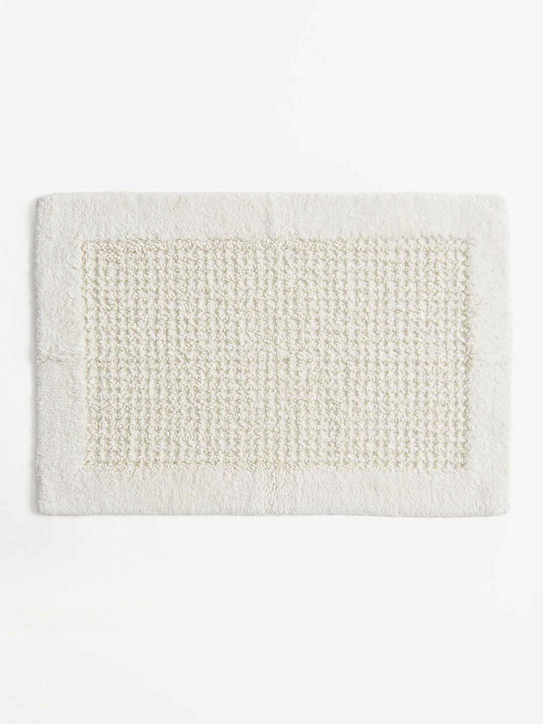 H&M White Tufted Cotton Bath Mat