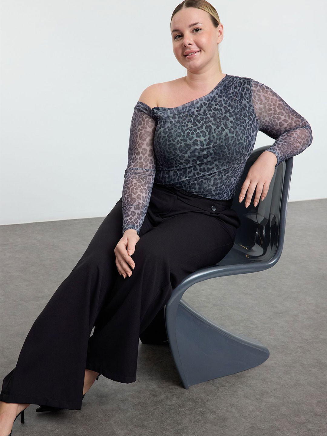 Trendyol Print One Shoulder Top
