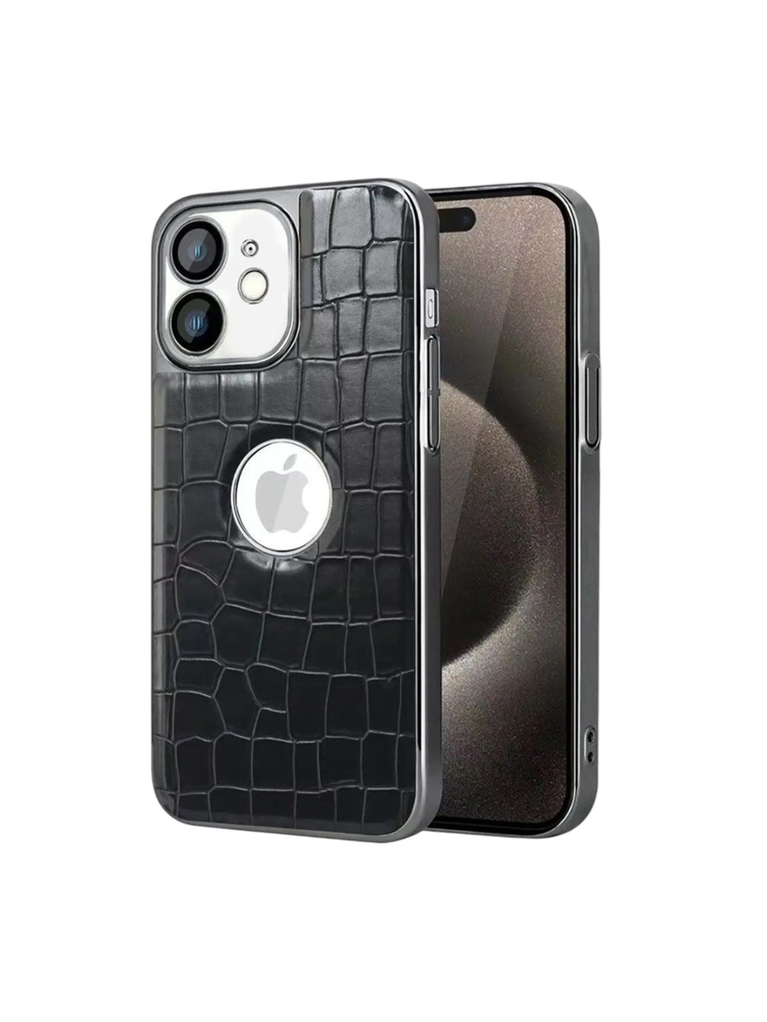 Luxury Kase LK104 Textured iPhone 12 Artificial Leather Camera Lens Back Case