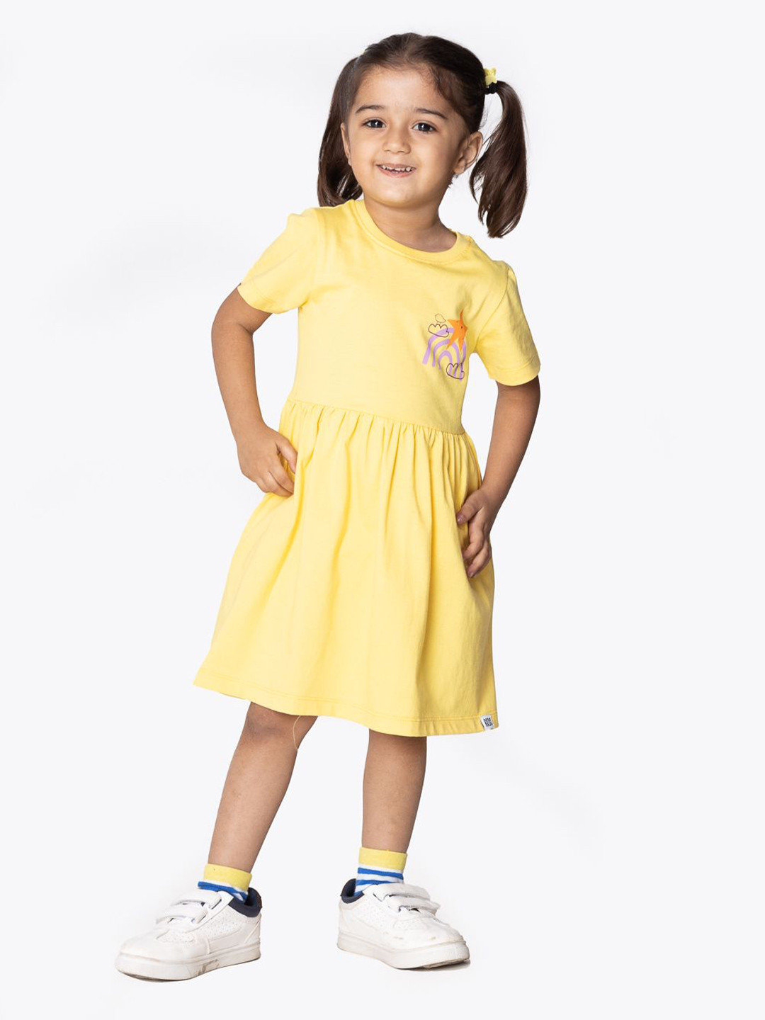 Reedoo Girls Print Fit & Flare Dress