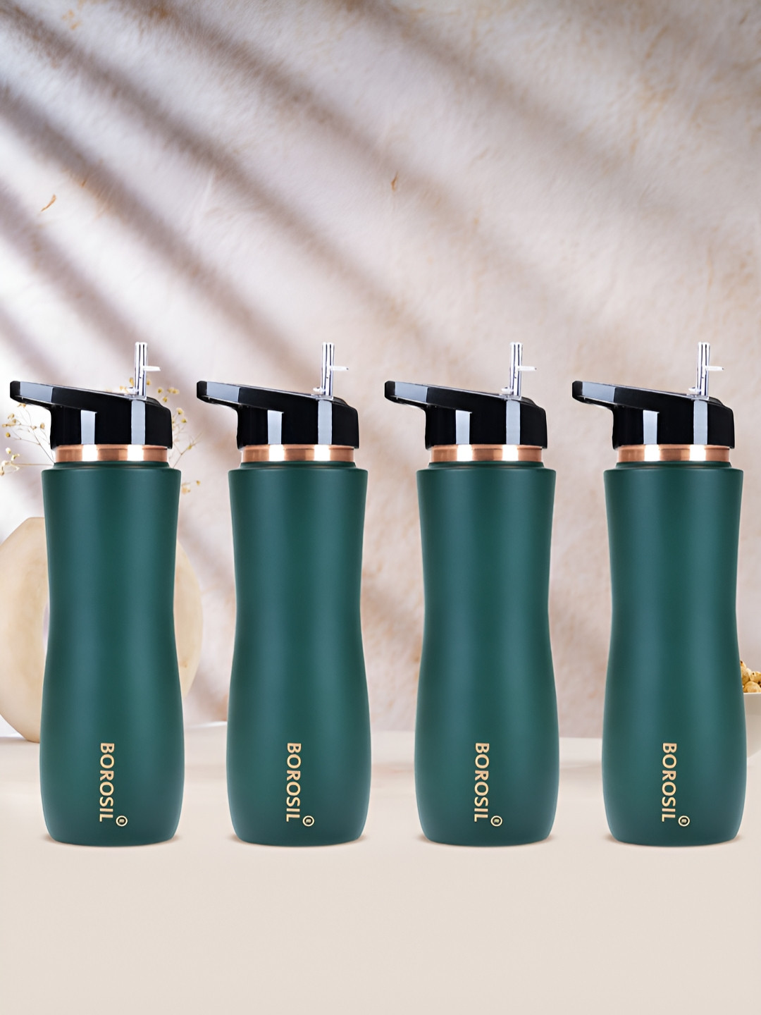 BOROSIL Green Copper Spill Proof 4 Piece Sipper - 750ml
