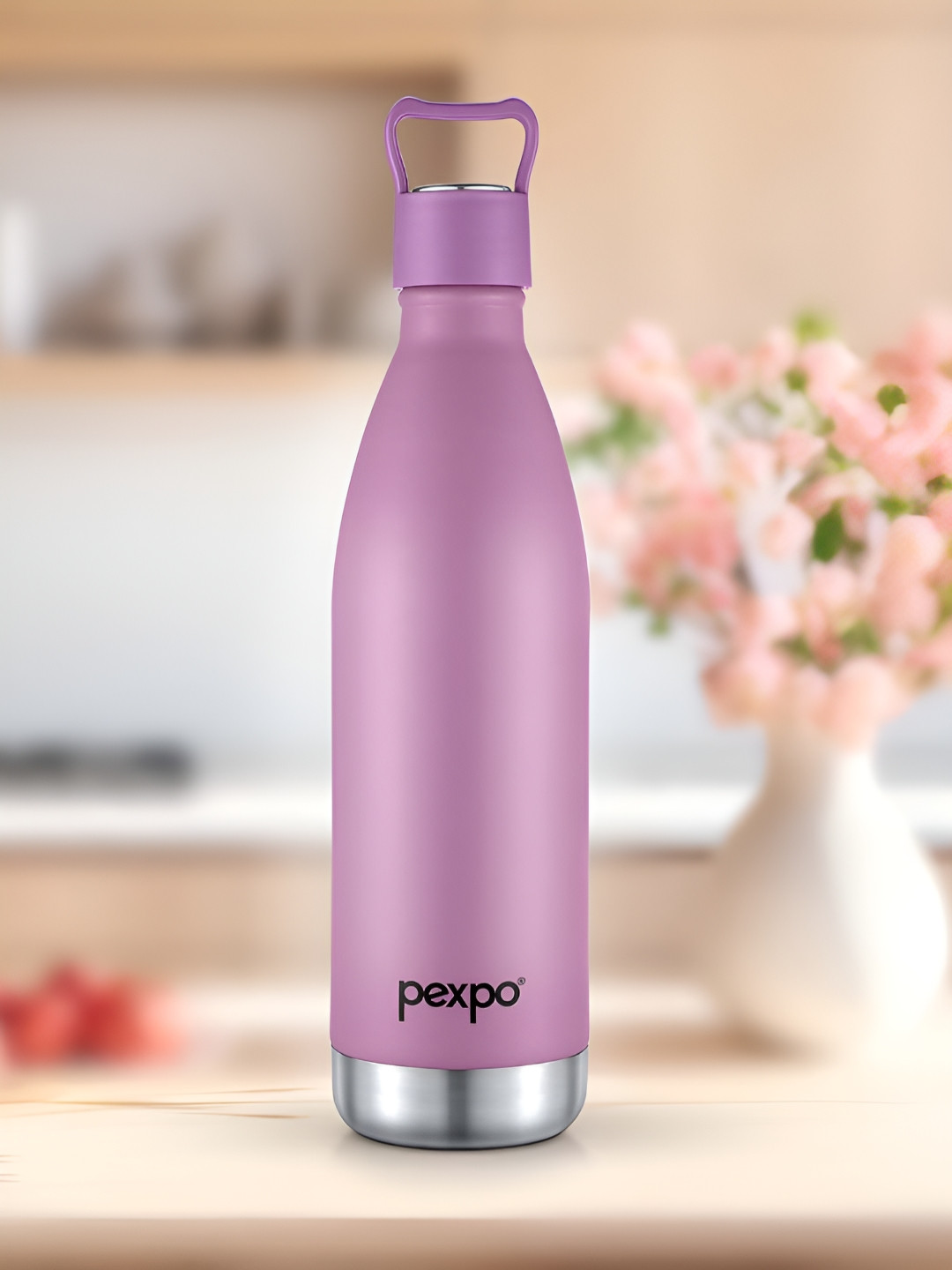 Pexpo ERICA Brown Solid Stainless Steel Double Wall Vacuum Flask - 750ml