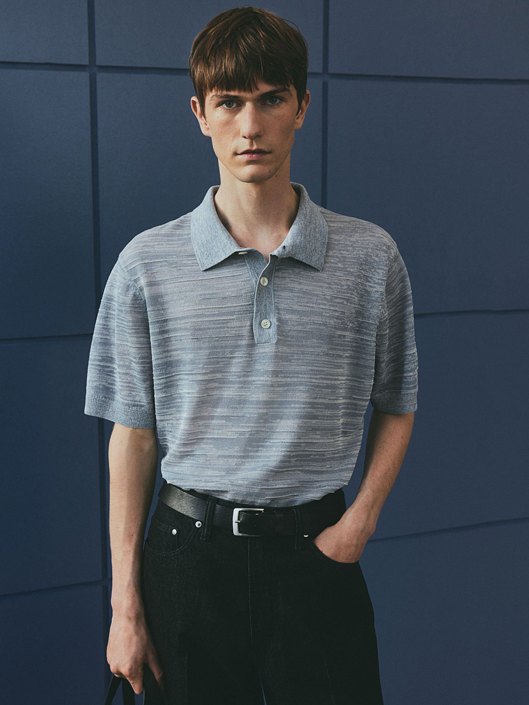 H&M Regular Fit Fine-Knit Polo Shirt