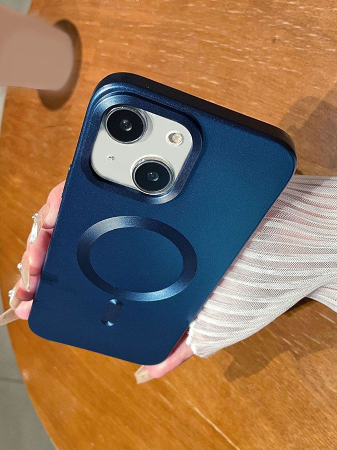 Luxury Kase LK101 Matte CD Print Magnetic Wireless Charging iPhone 15 Plus Back Case