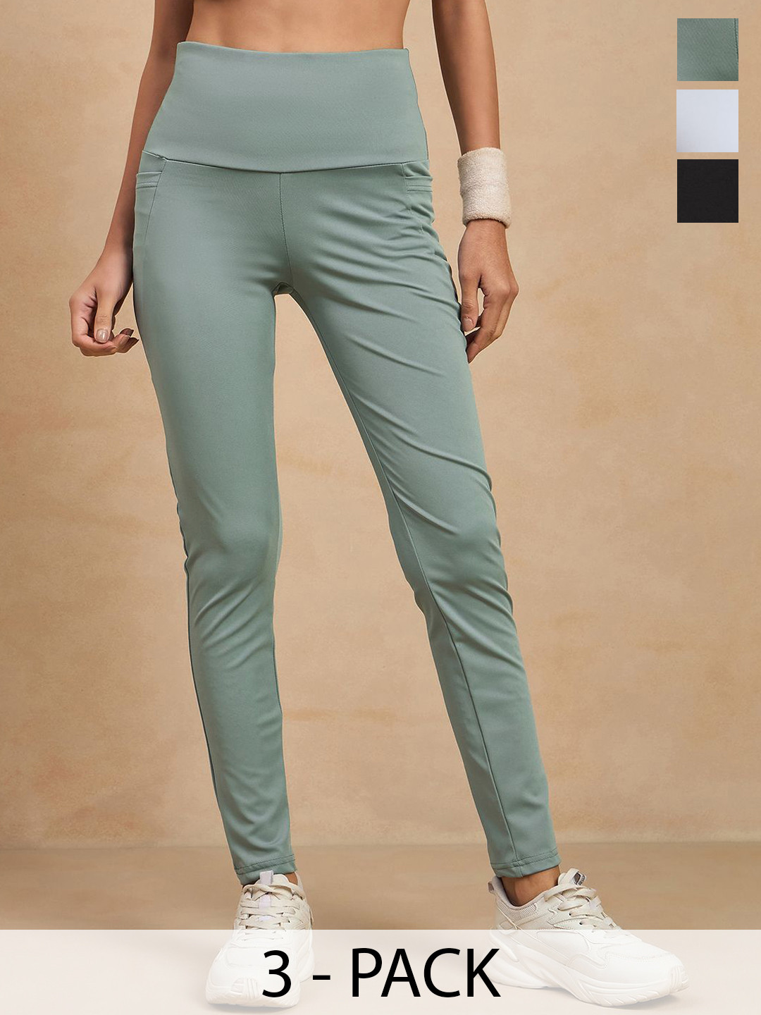 COLOR CAPITAL Women Pack of  Skin Fit Antimicrobial Tights