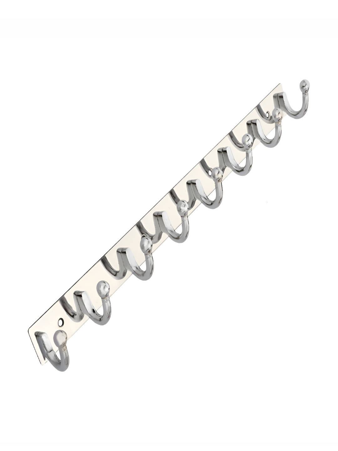 SHOPTRY Silver-Toned Cloth Hook Rail