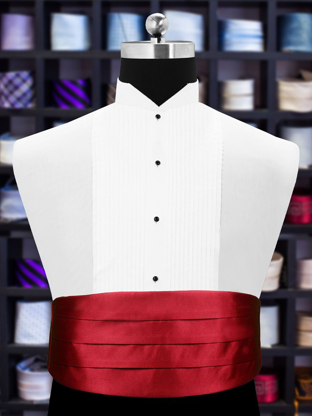 Peluche Maroon Affair Solid Cummerbund
