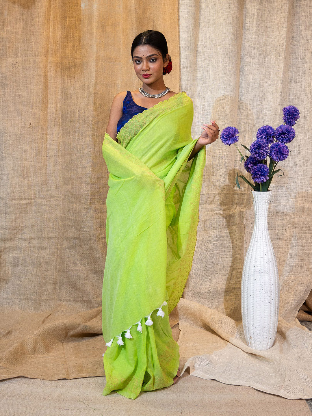 Uttariya Tissue Saree with Blouse Piece