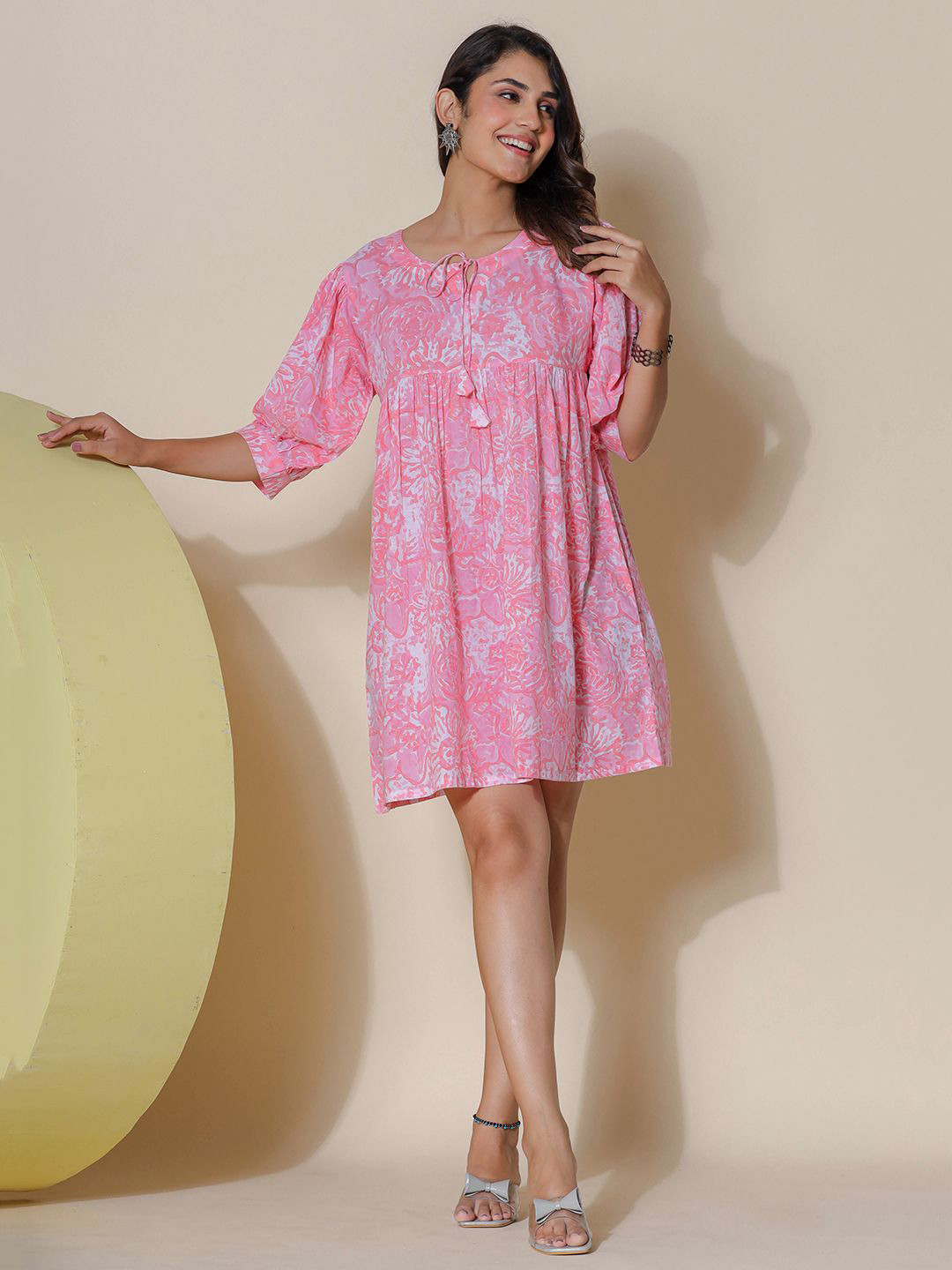 Eco Clothing Floral Print A-Line Dress