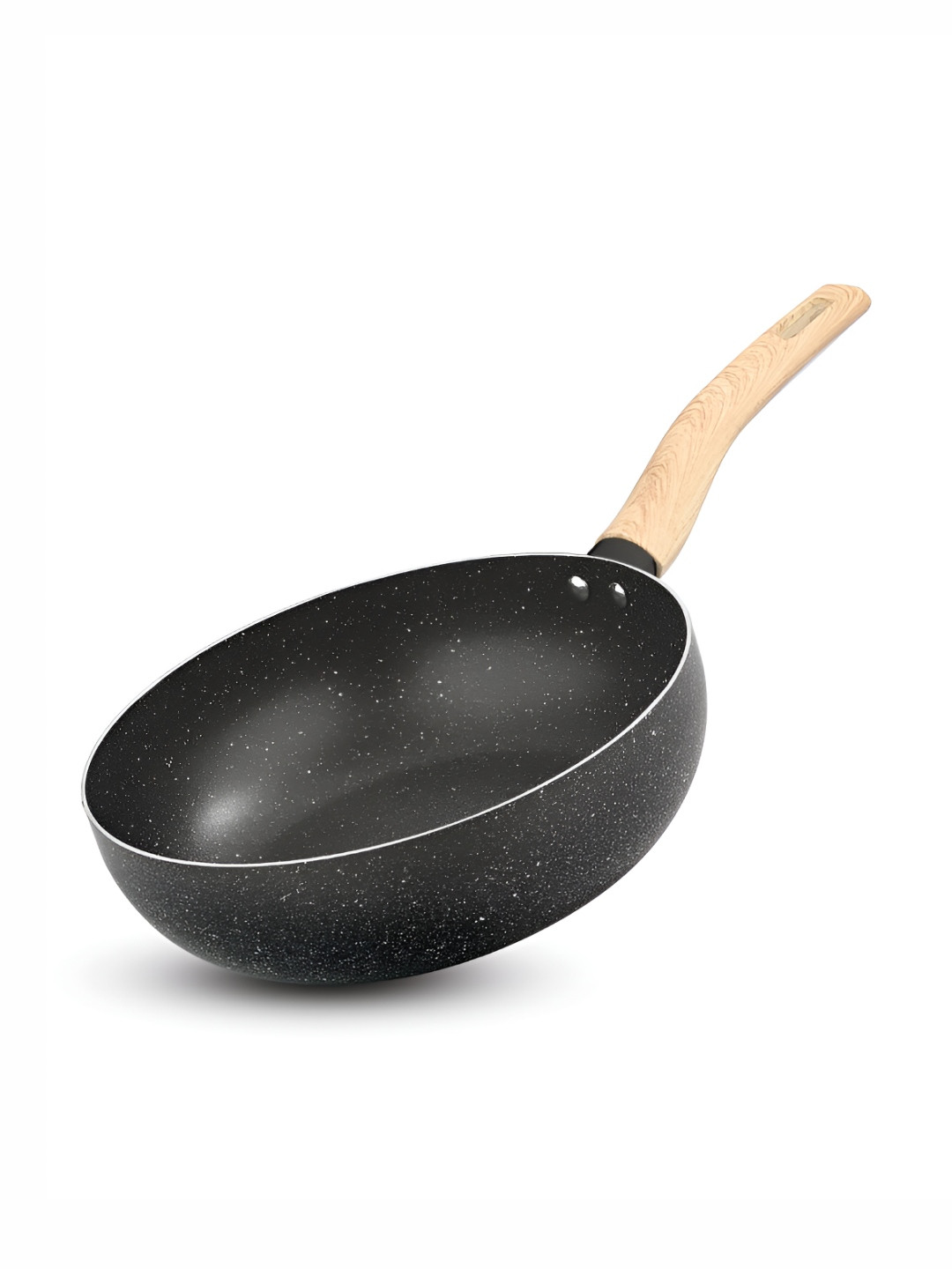 BERGNER Earth Black Induction Base Aluminium Non-Stick Kadhai and Wok 3L