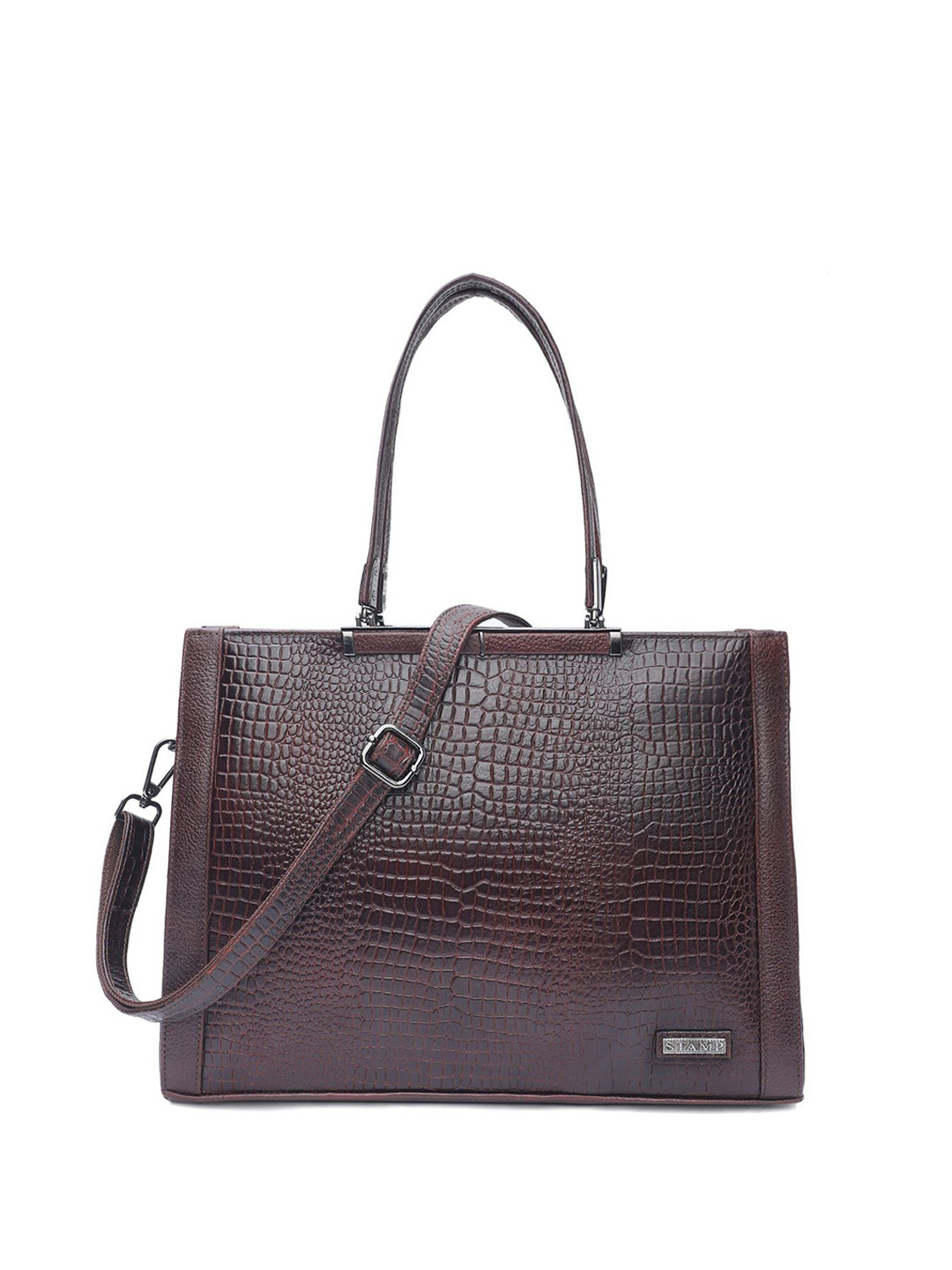 Stamp Leather Bucket Handheld Bag